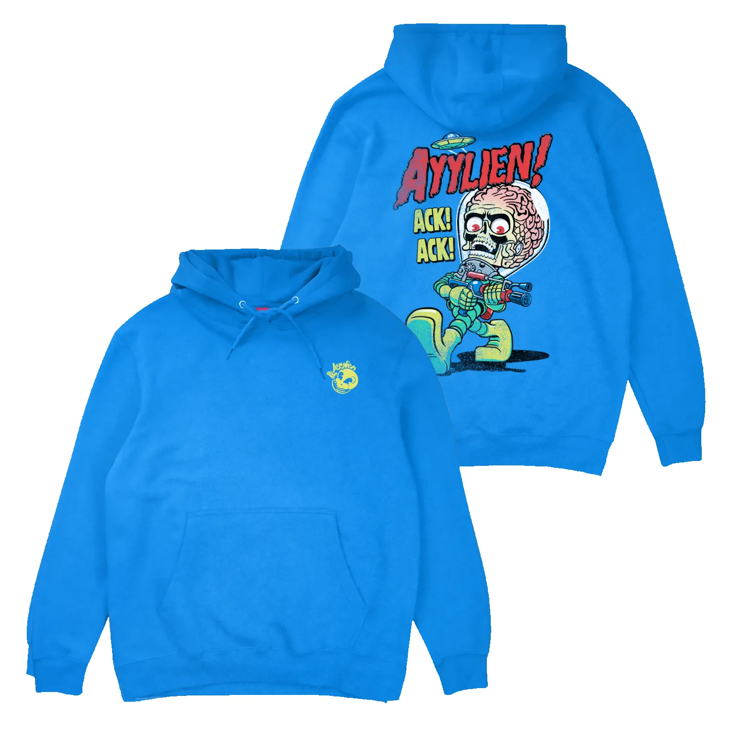 Rubberhose Mars Attack Ack Ack Hoodie sold by Ayylien Clothing