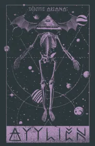 Cosmic Arcana Skelton Tarot Card Hoodie sold by Ayylien Clothing