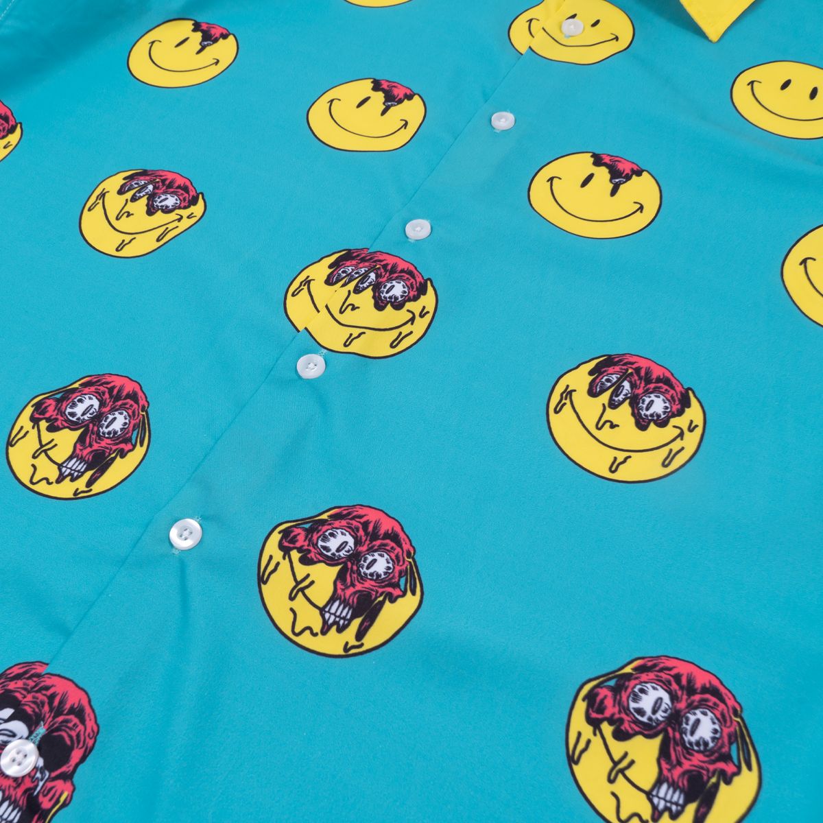 Ayylien Melting Smileys Button Up Tee sold by Ayylien Clothing product image thumbnail 5