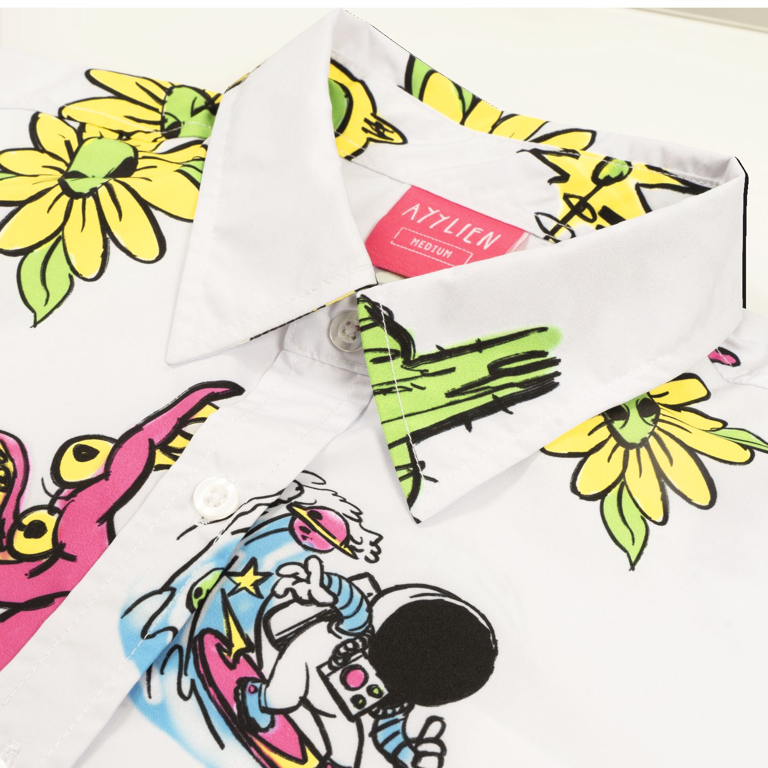 Tropical Alien Button Up Shirt sold by Ayylien Clothing product image thumbnail 4