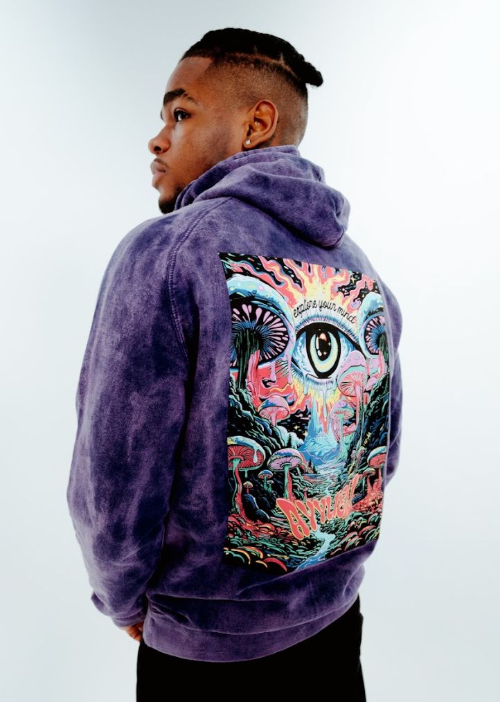 Psychedelic Explore Your Mind Hoodie - Purple sold by Ayylien Clothing product image thumbnail 4