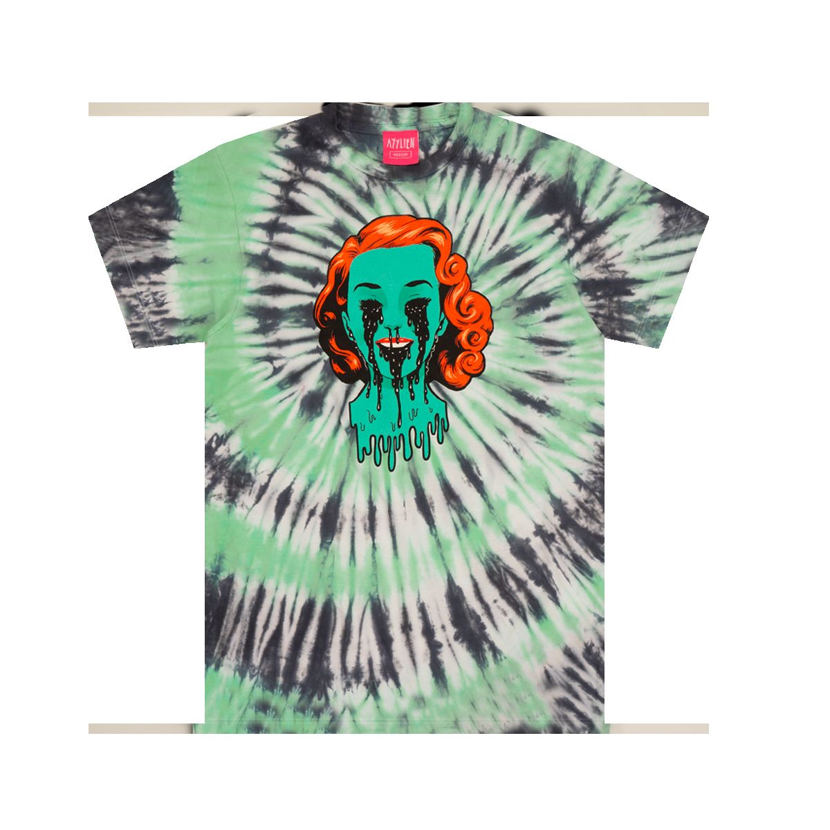 Girl Crying Black Tie Dye Tee sold by Ayylien Clothing