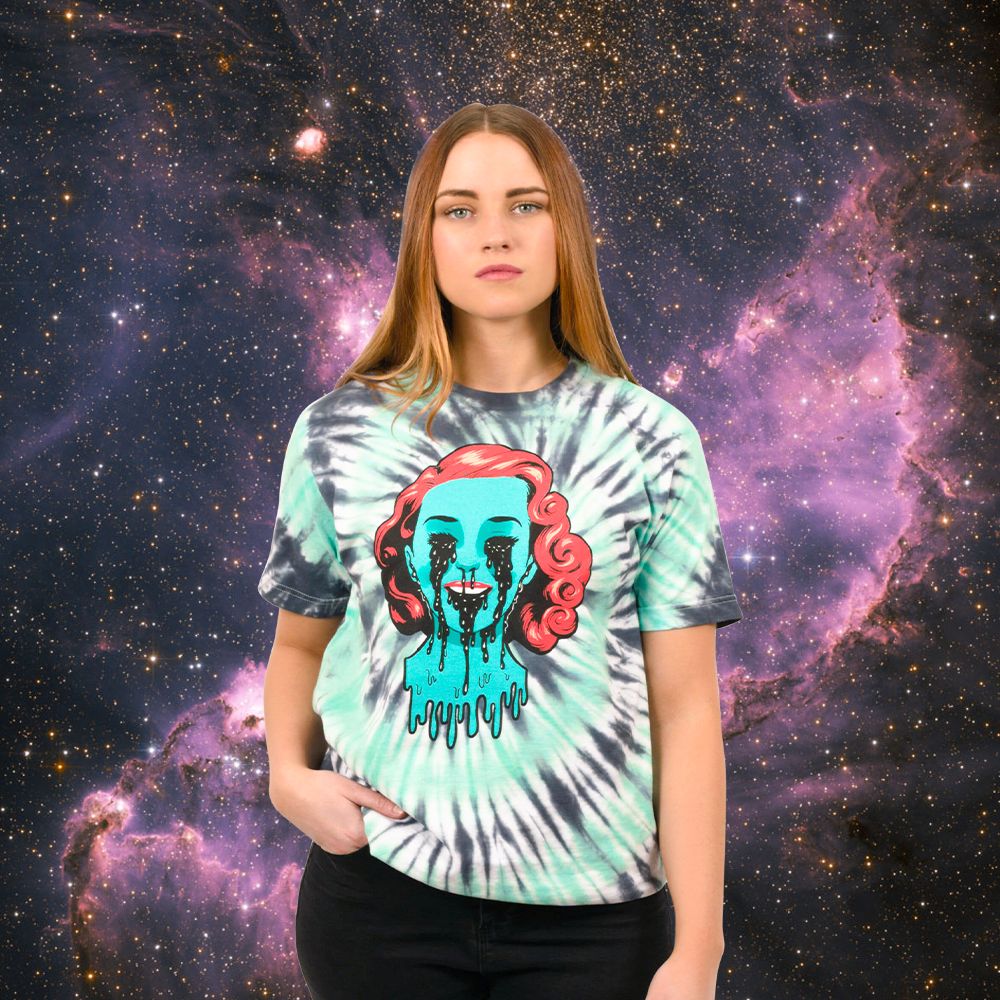 Girl Crying Black Tie Dye Tee sold by Ayylien Clothing product image thumbnail 4