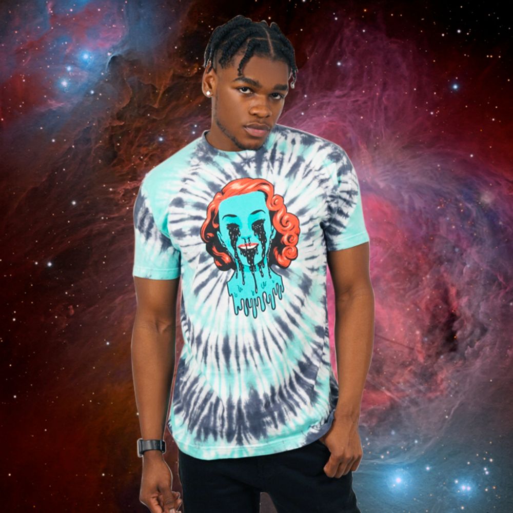 Girl Crying Black Tie Dye Tee sold by Ayylien Clothing product image thumbnail 3