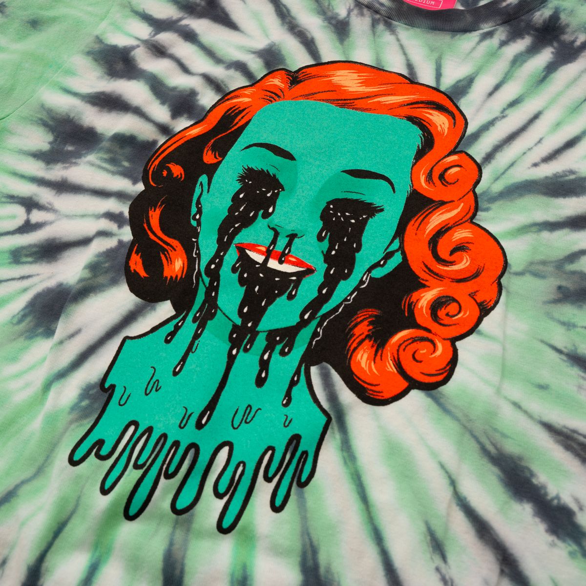 Girl Crying Black Tie Dye Tee sold by Ayylien Clothing product image thumbnail 2
