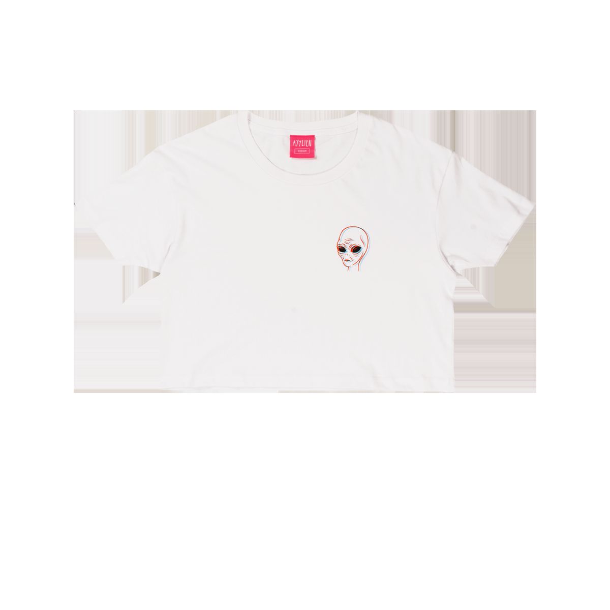 Glitch Alien Women's Crop Tee sold by Ayylien Clothing