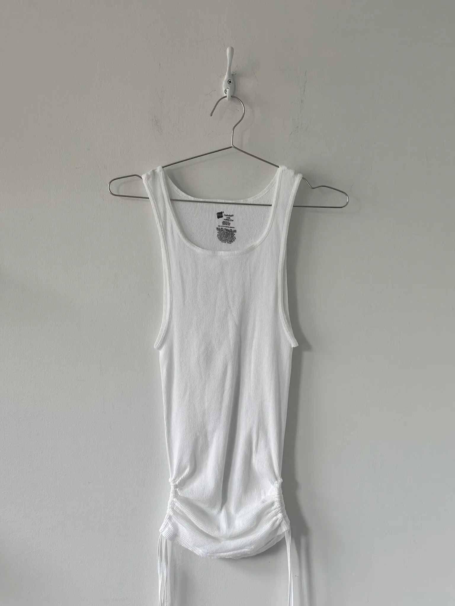 L Nena Hansen Strap Tank - White sold by Nena Hansen
