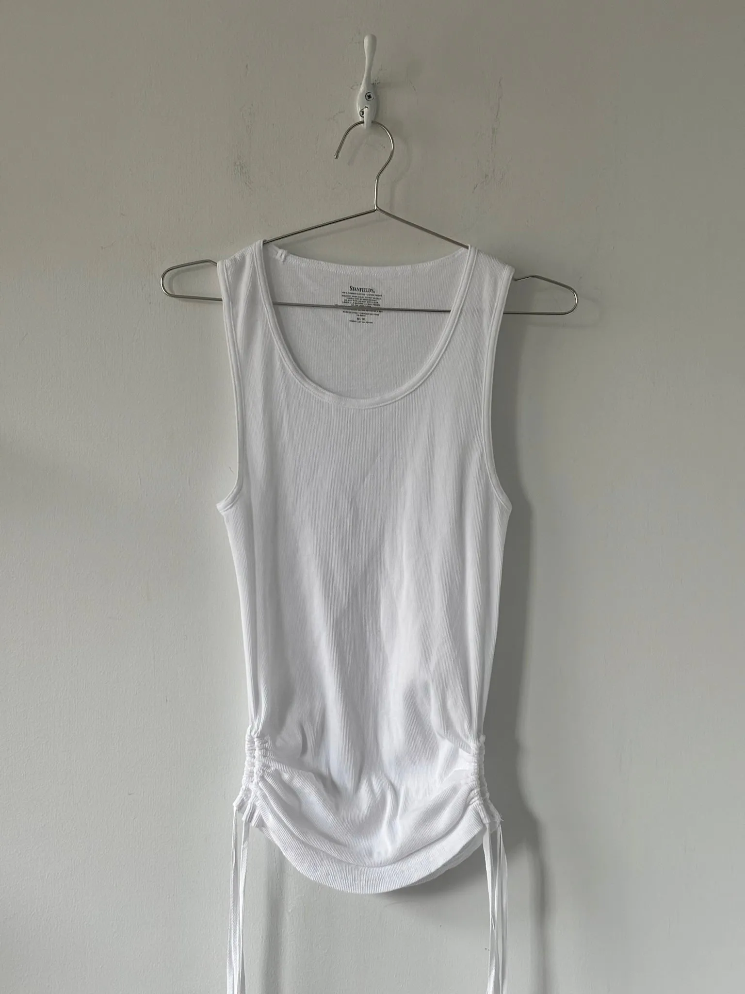 L Nena Hansen Strap Tank - White sold by Nena Hansen