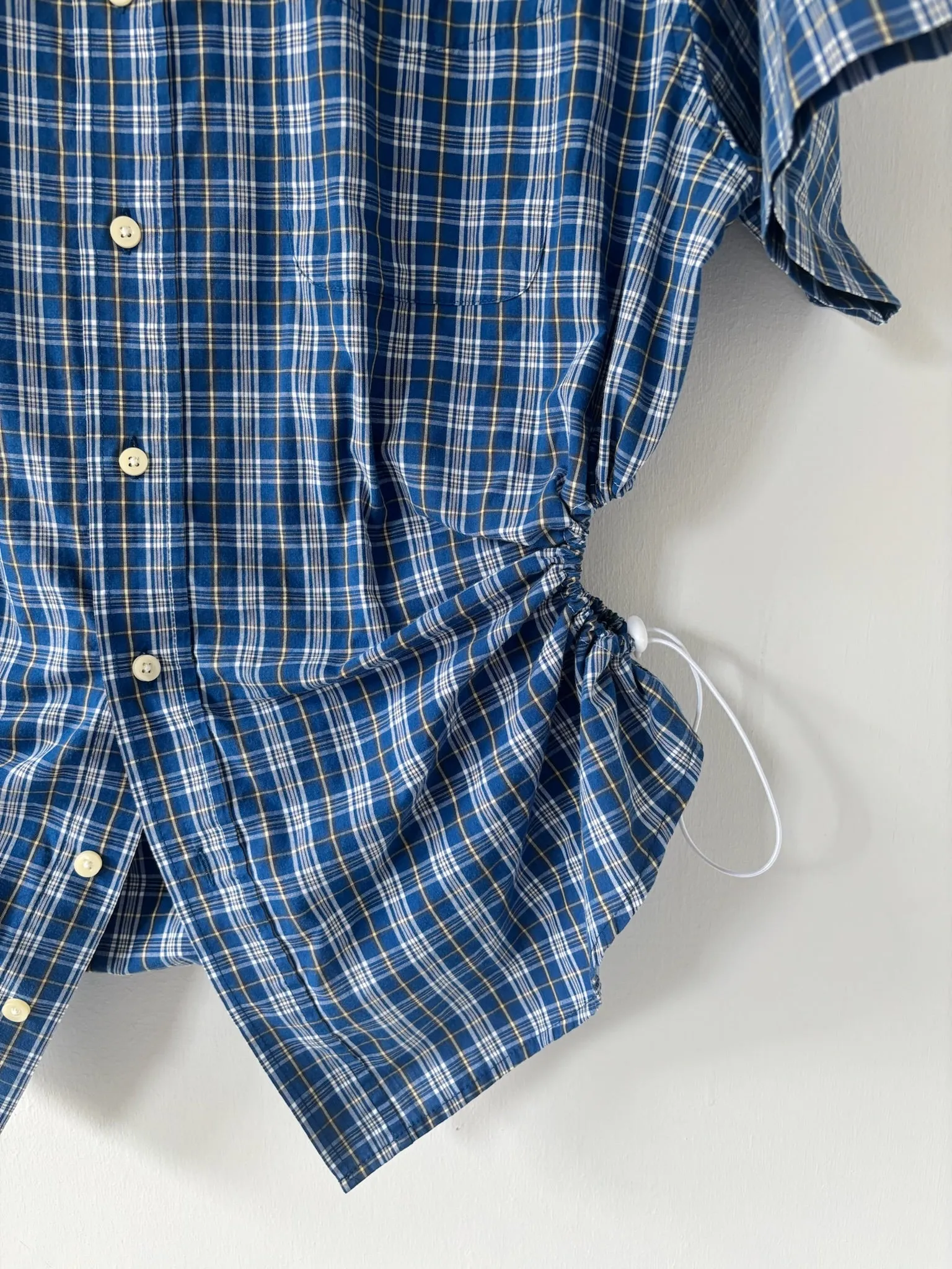 L/XL Nena Hansen Bungee Shirt Short Sleeve - Blue Plaid sold by Nena Hansen product image thumbnail 2