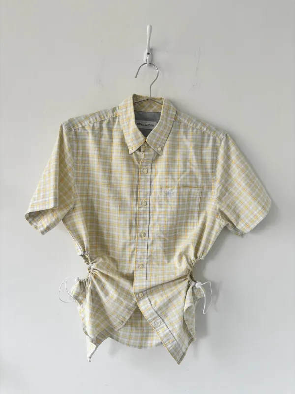 S Nena Hansen Bungee Shirt Short Sleeve - Yellow Plaid made by Nena Hansen