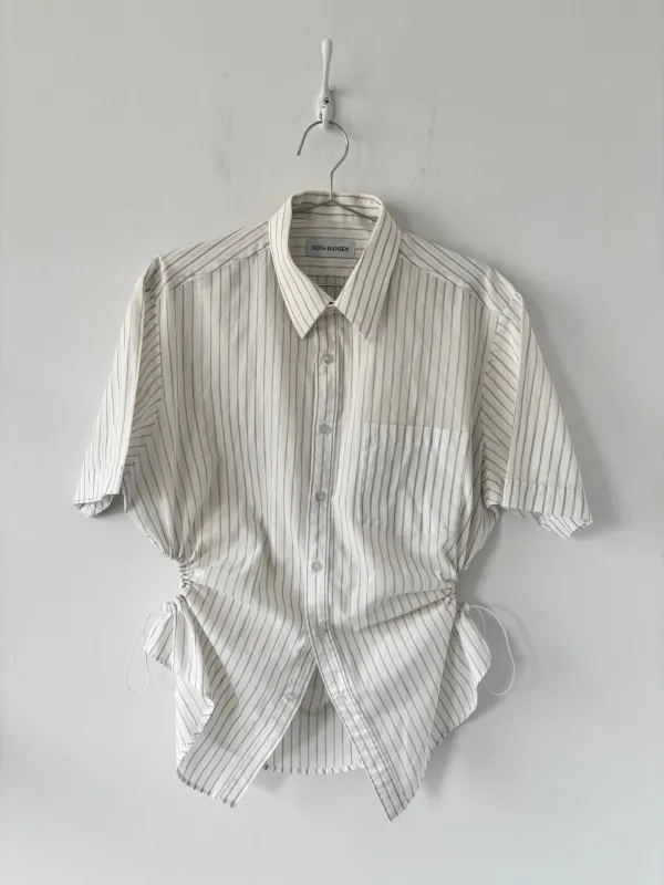 M/L Nena Hansen Bungee Shirt Short Sleeve - Vintage Cream Stripe made by Nena Hansen