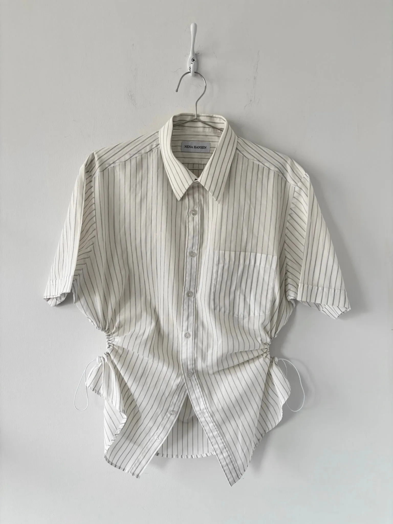 M/L Nena Hansen Bungee Shirt Short Sleeve - Vintage Cream Stripe sold by Nena Hansen