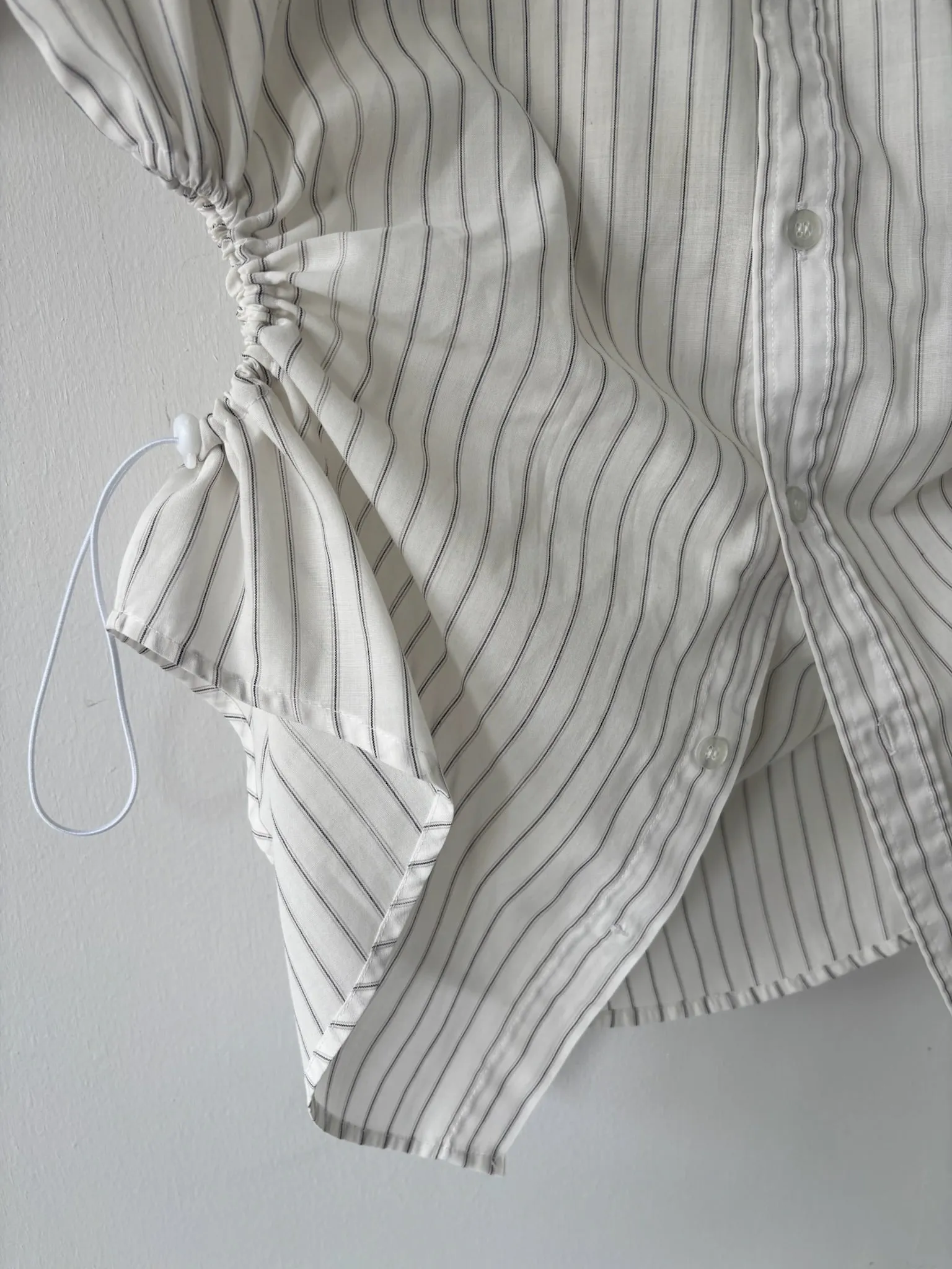 M/L Nena Hansen Bungee Shirt Short Sleeve - Vintage Cream Stripe sold by Nena Hansen product image thumbnail 2