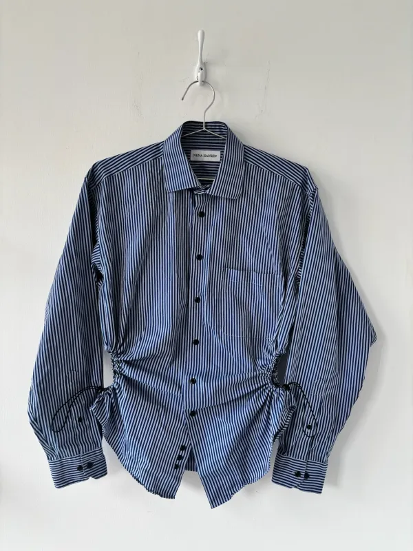 M/L Nena Hansen Bungee Shirt - Blue Mixed Stripe made by Nena Hansen