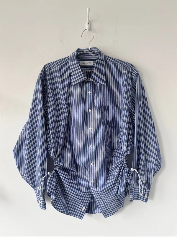 XXL Nena Hansen Bungee Shirt - Blue Brown Stripe made by Nena Hansen