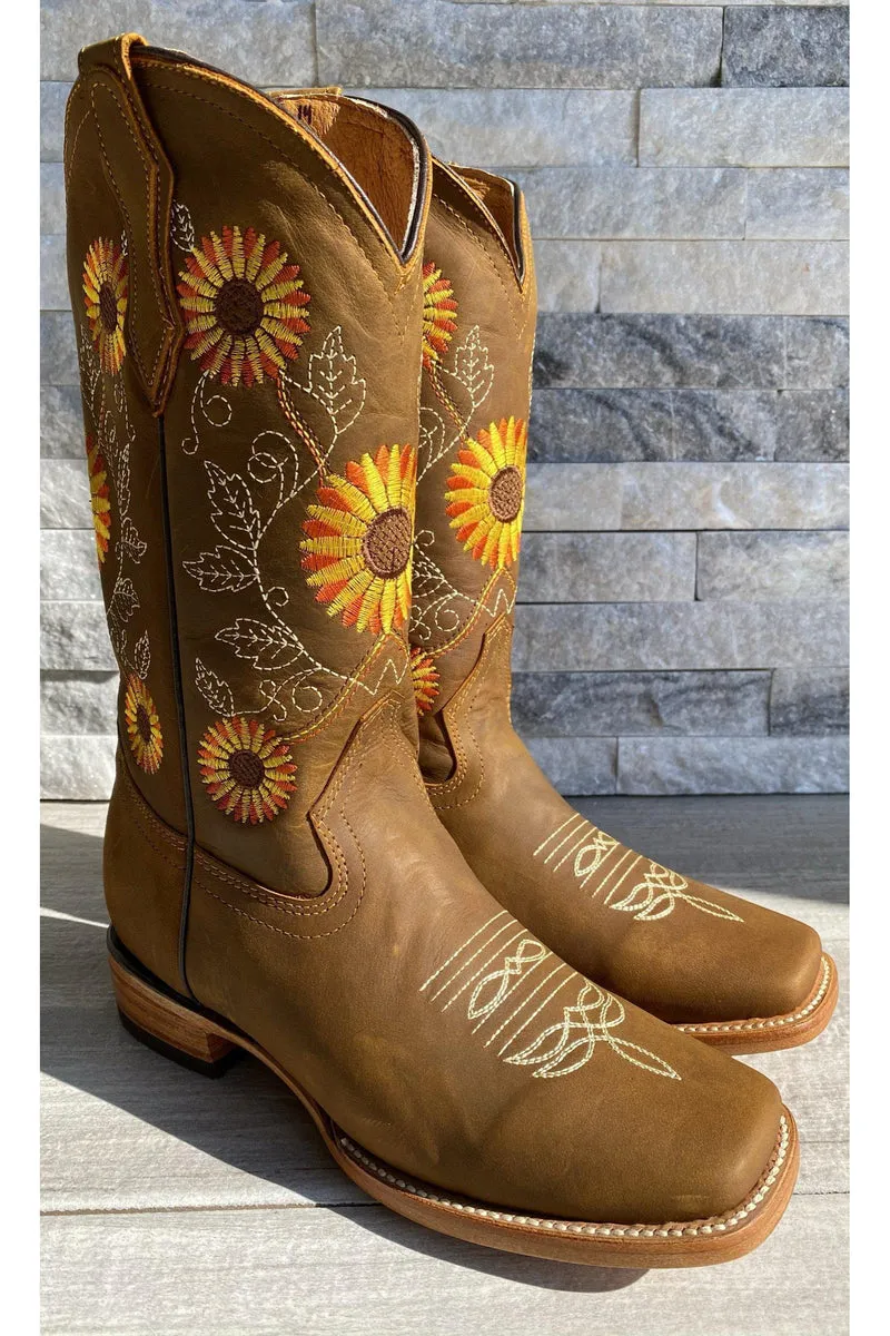 Cactus Country Women’s Golden Sunflower Boots sold by Cactus Western Wear