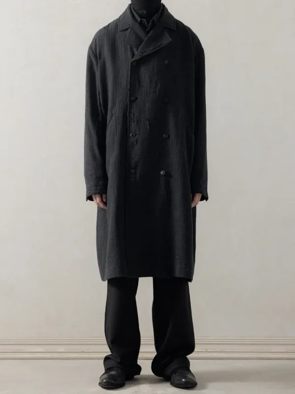 25FW｜Shepherd Double Breasted Distressed Coat made by Professor E.