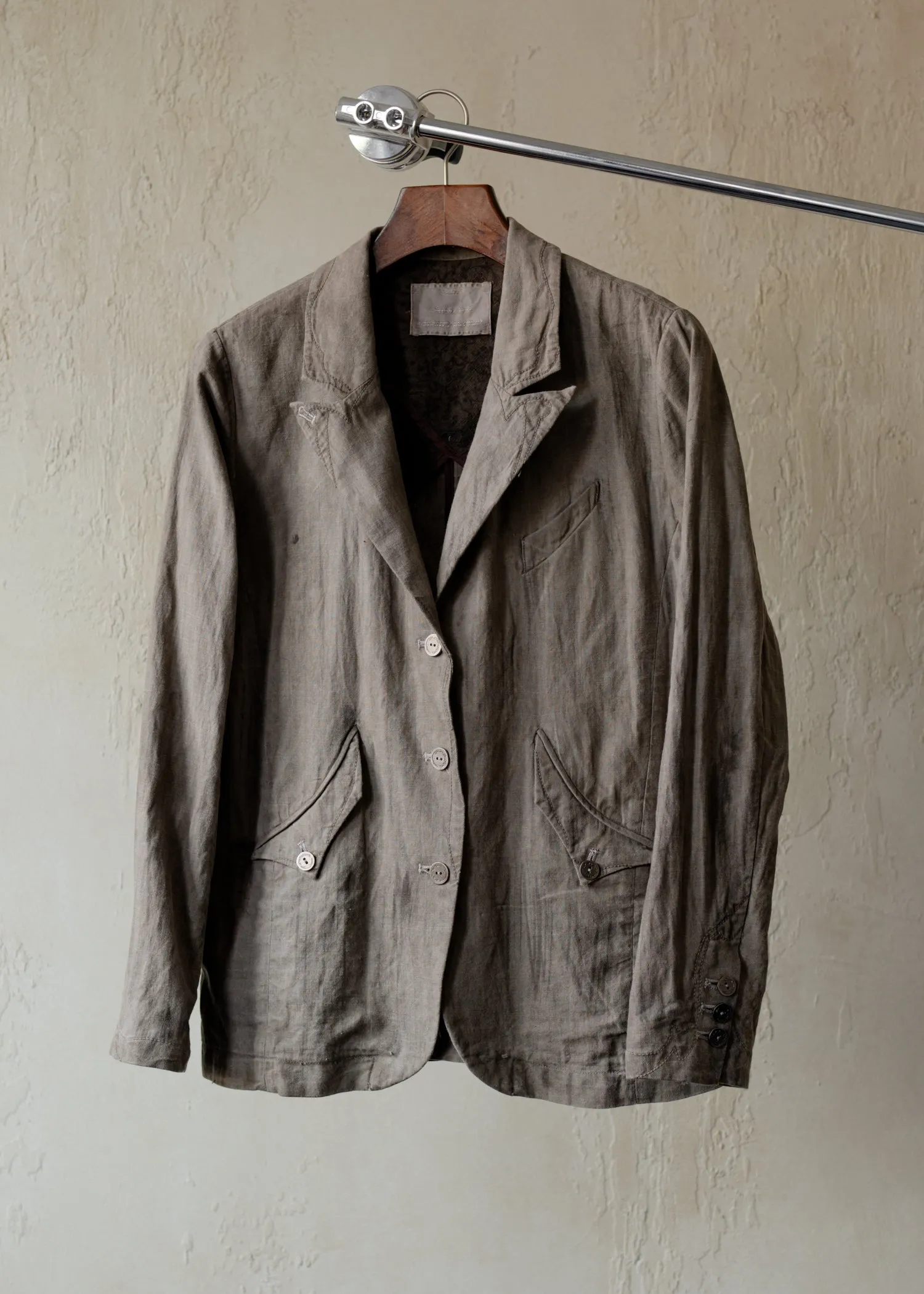 Forgotten Materials WMS|C'est Blazer (Natural Dyed Grey) sold by Professor E.