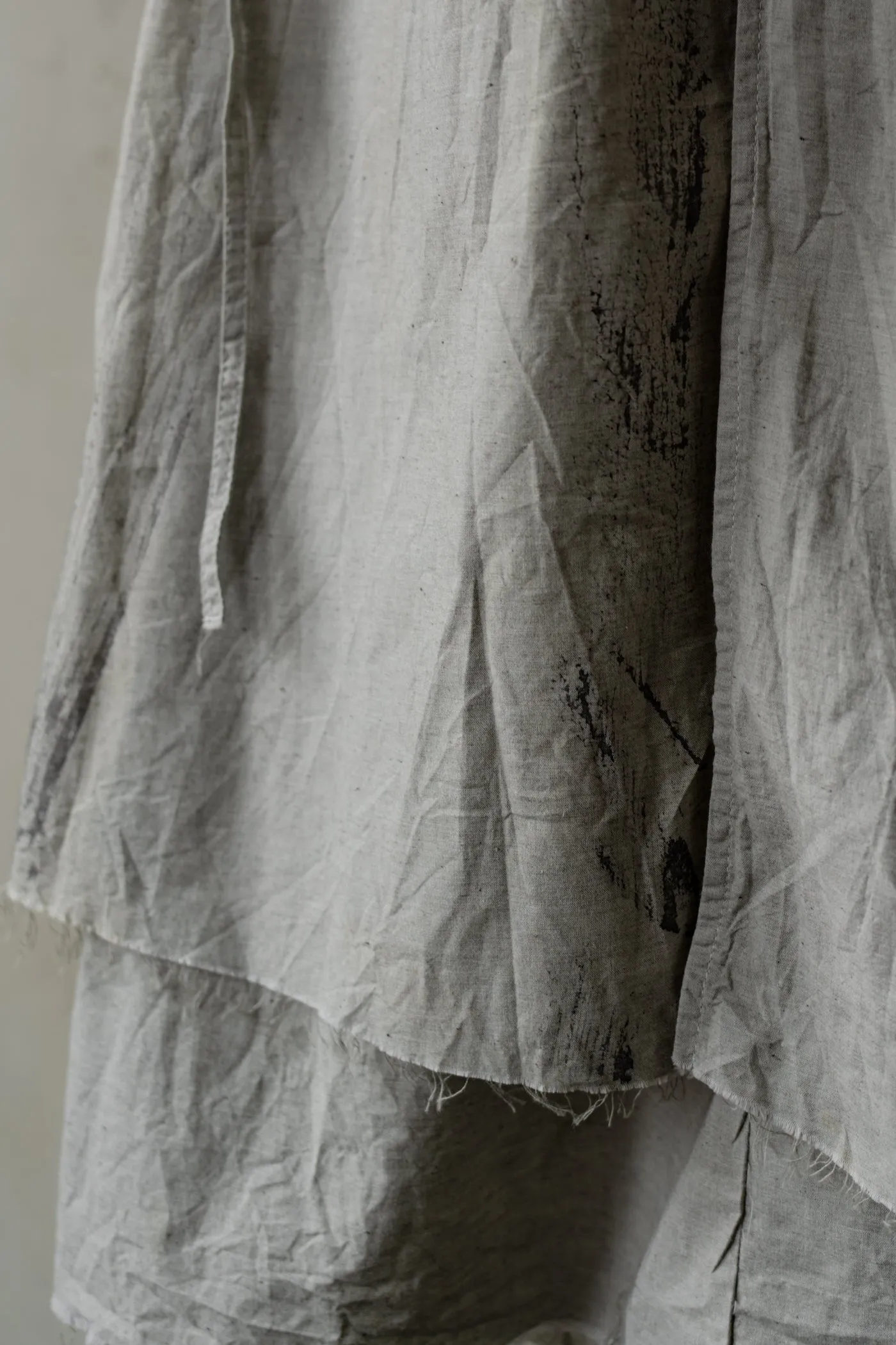 Forgotten Materials WMS|Layered Shirt (Natural Dyed Grey) sold by Professor E. product image thumbnail 5