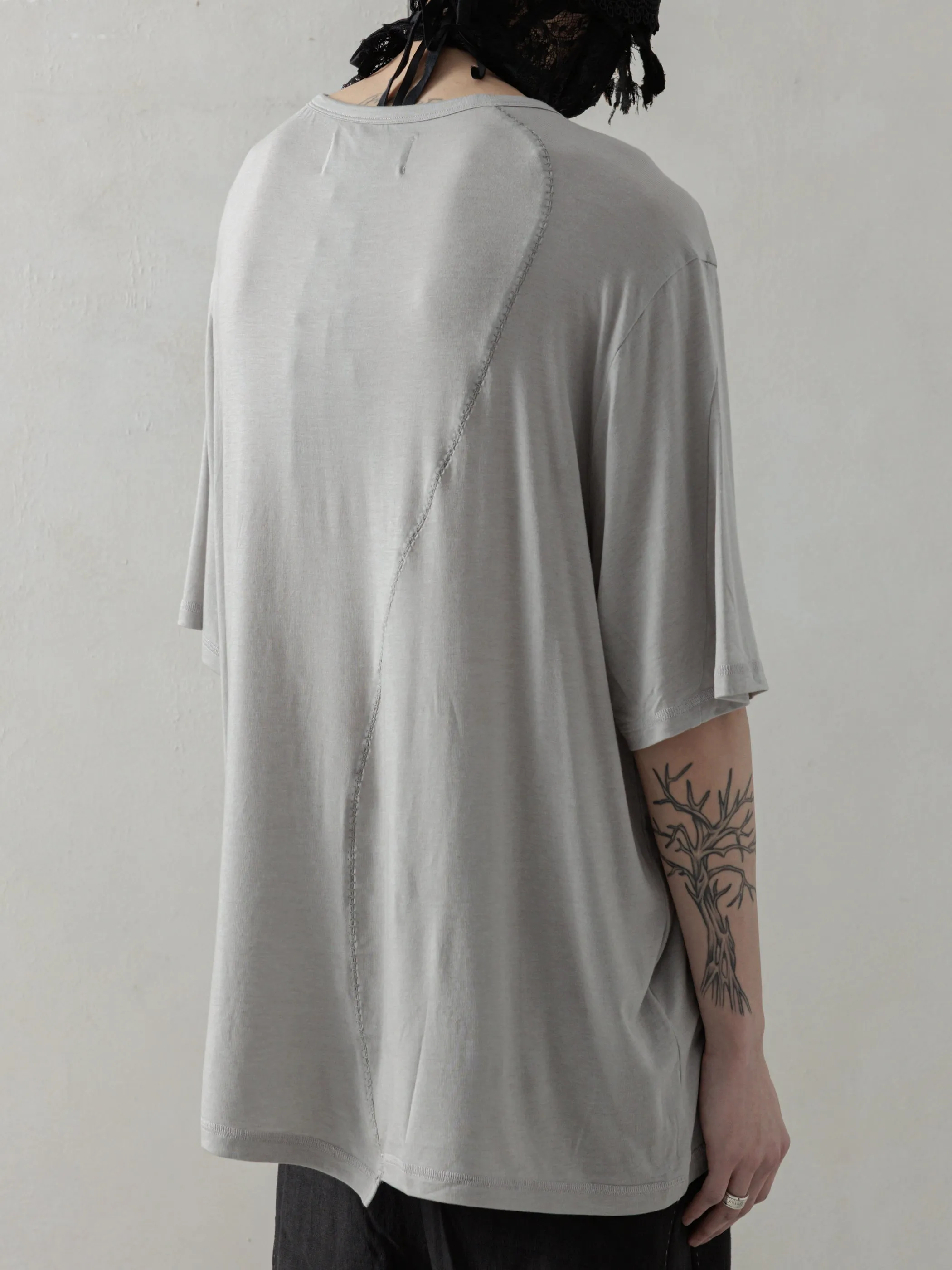 25SS|Semi-sheer T-Shirt (Grey) sold by Professor E. product image thumbnail 3