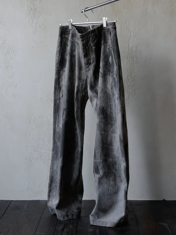 Forgotten Materials｜0222 / Worker Pants (Natural Dyed Grey) sold by Professor E.