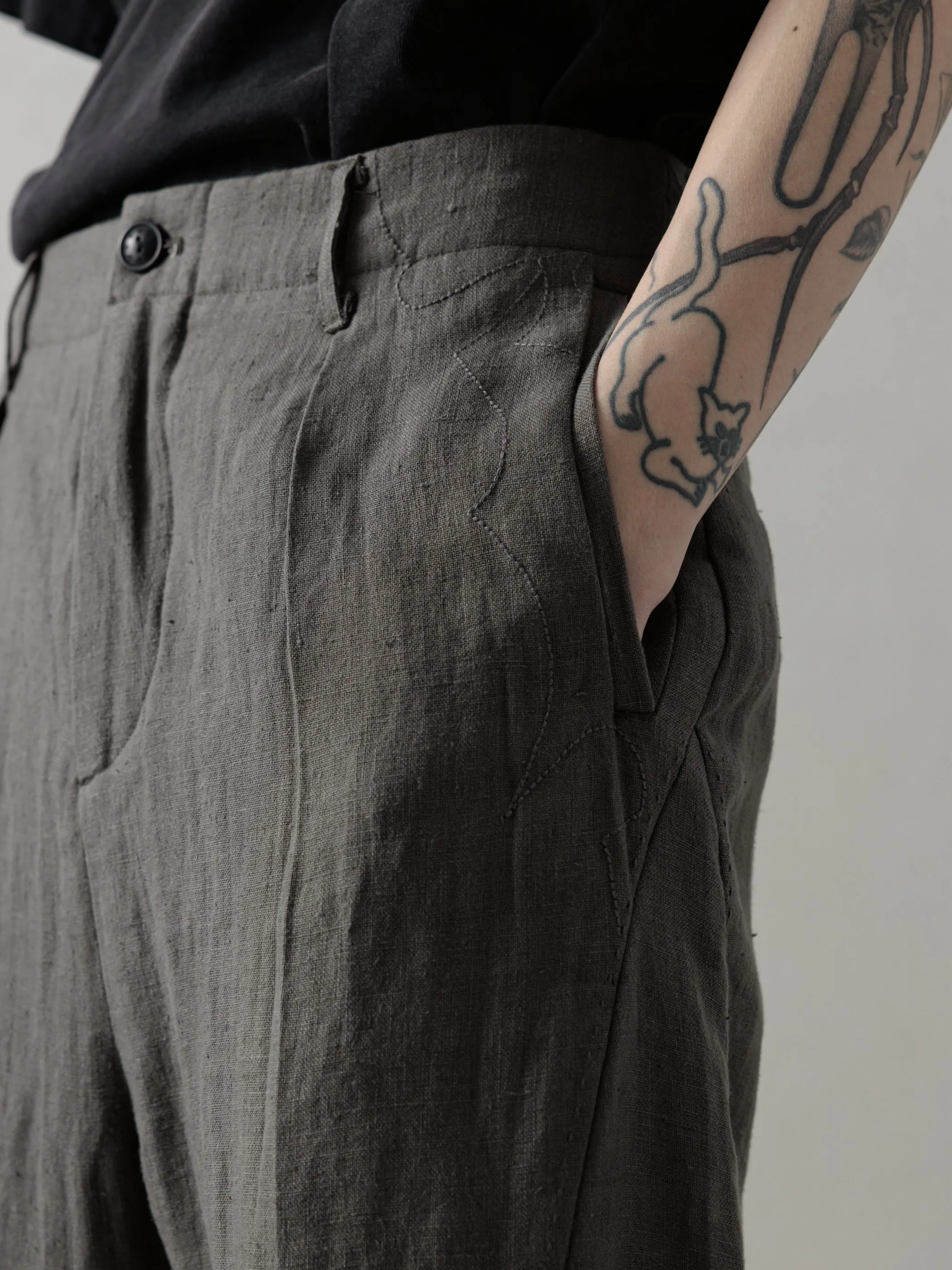 25SS|Sheer Pants (Grey) sold by Professor E. product image thumbnail 5