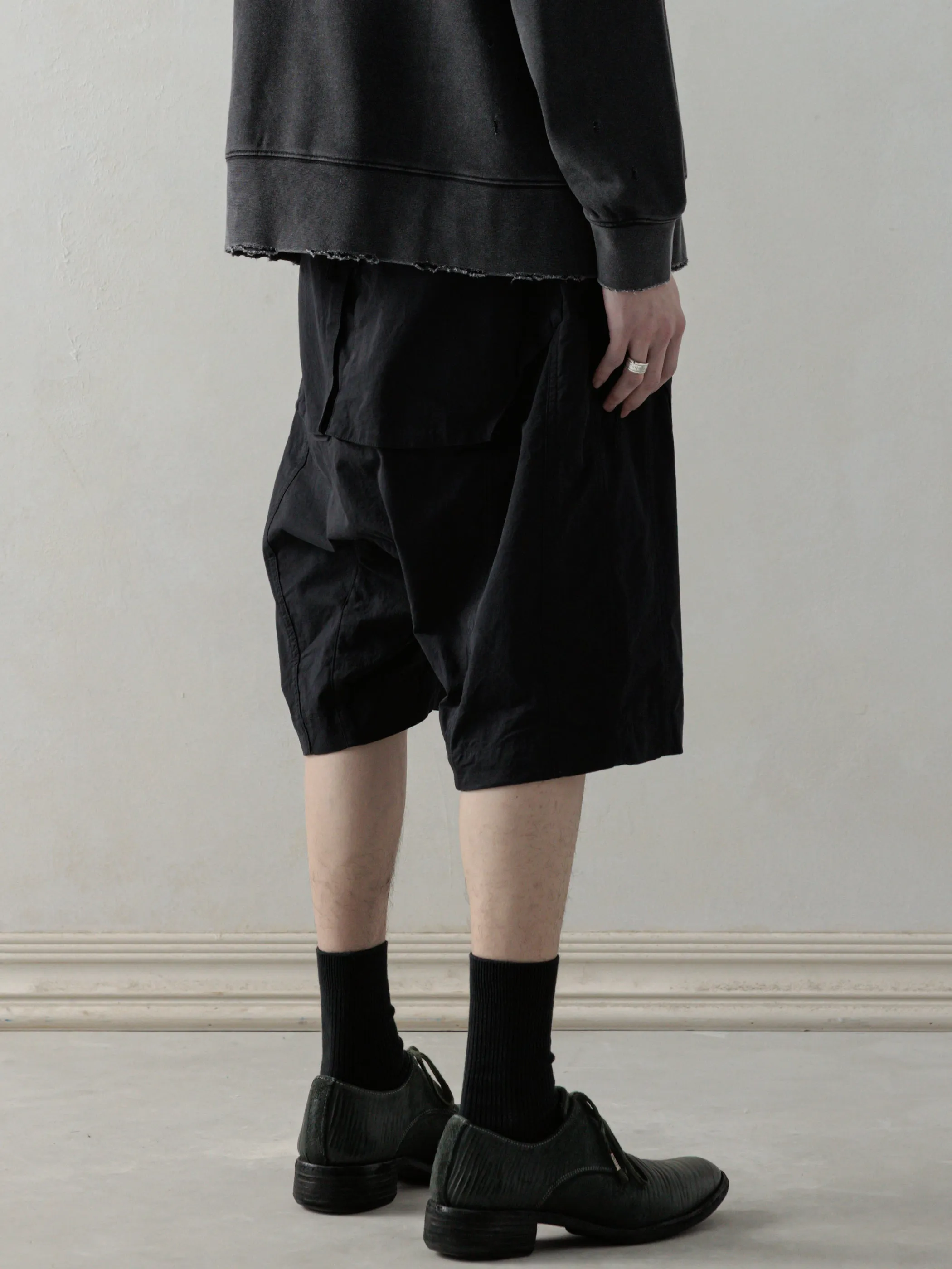 25SS|Object-dyed Shorts (Black) sold by Professor E. product image thumbnail 3