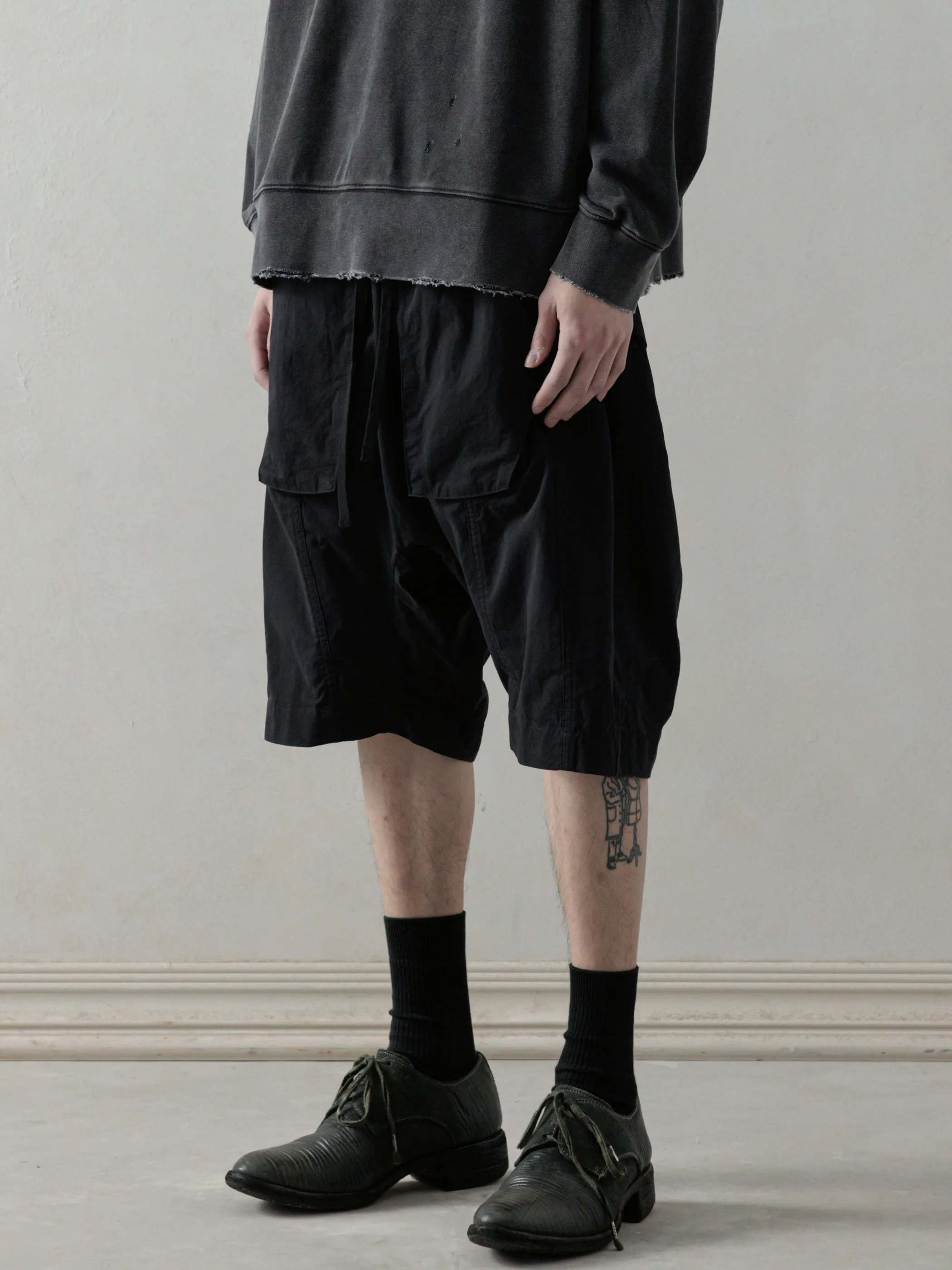 25SS|Object-dyed Shorts (Black) sold by Professor E. product image thumbnail 2