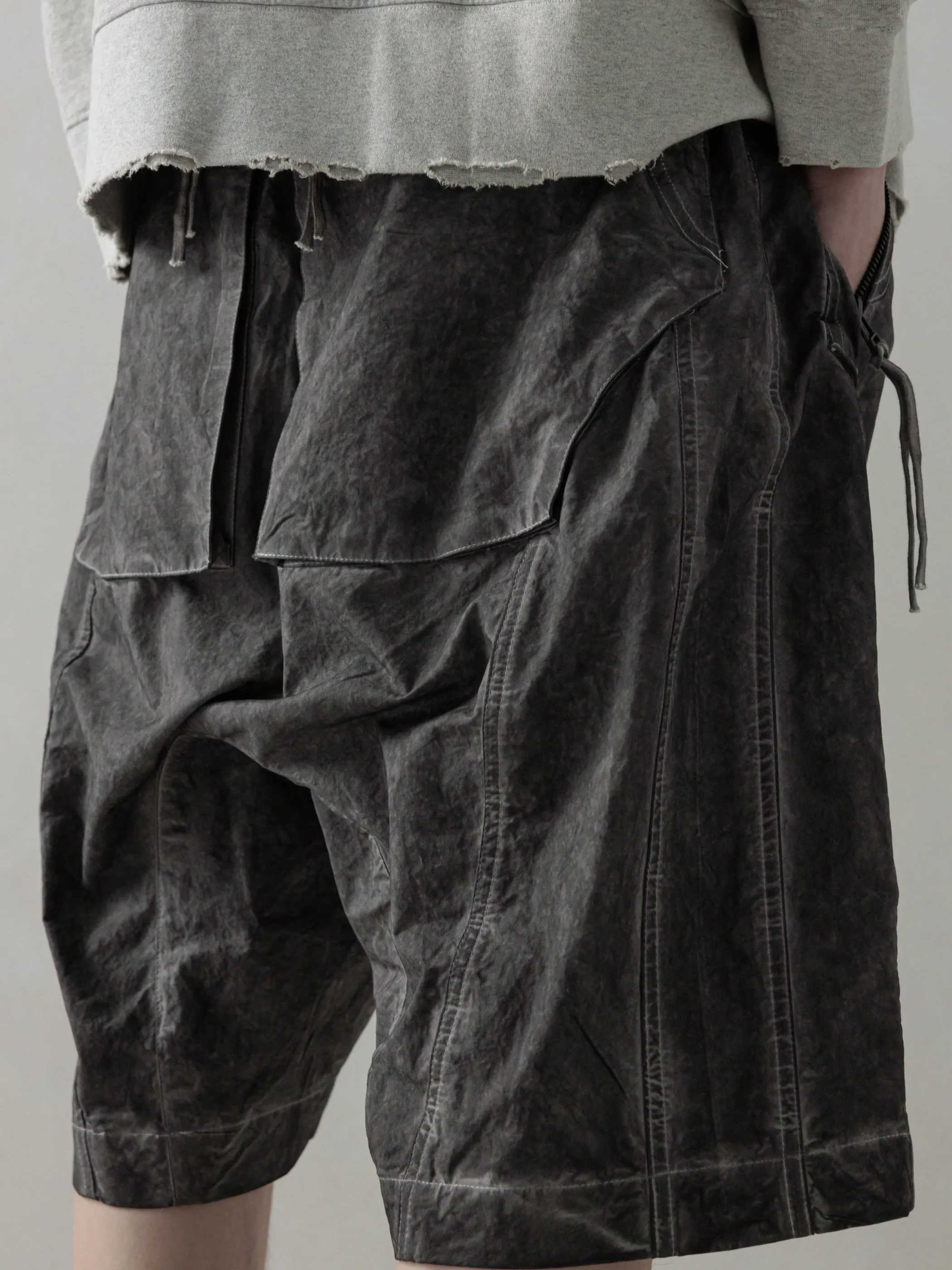 25SS|Object-dyed Shorts (Dyed Grey) sold by Professor E. product image thumbnail 4
