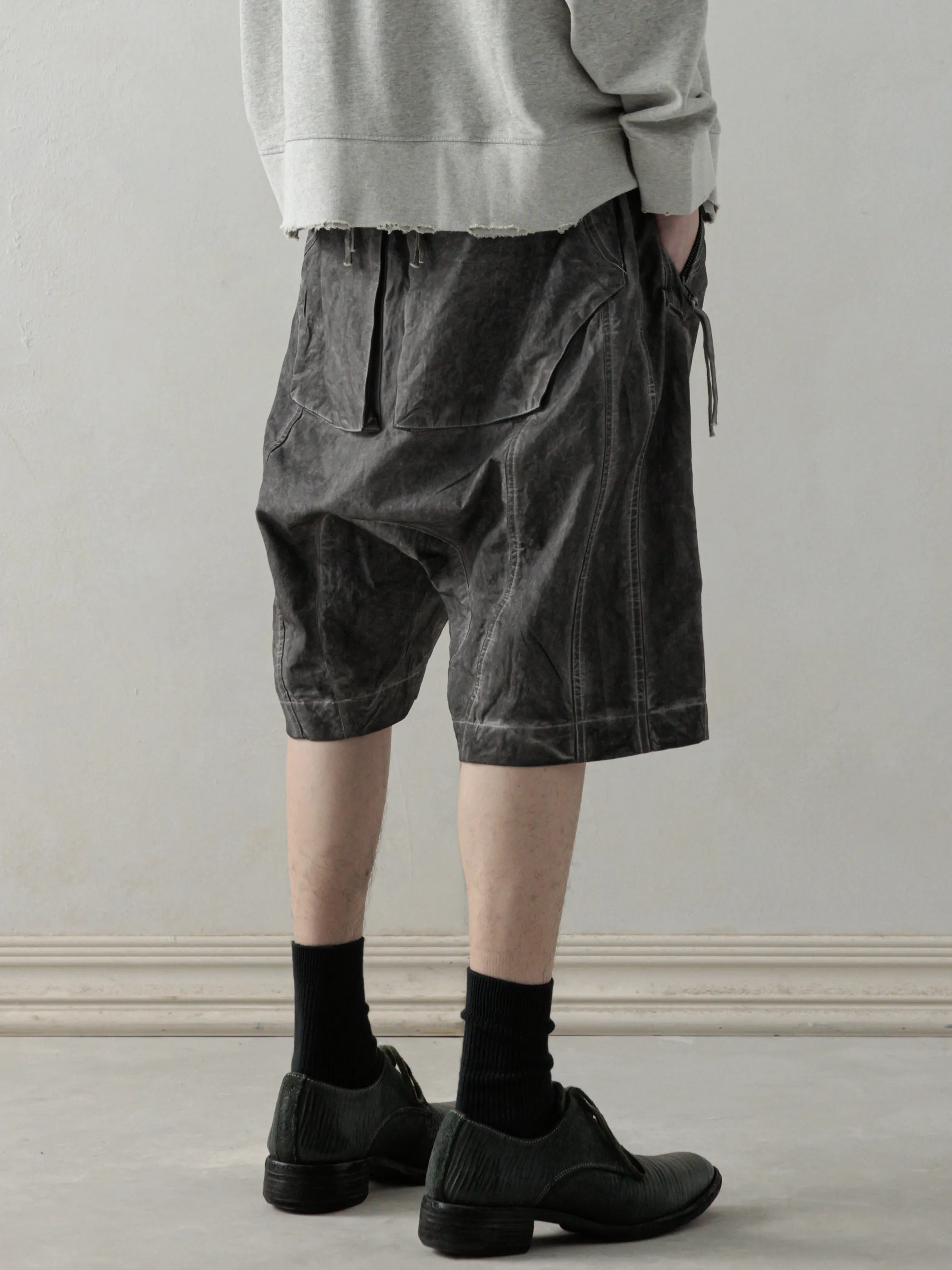 25SS|Object-dyed Shorts (Dyed Grey) sold by Professor E. product image thumbnail 3