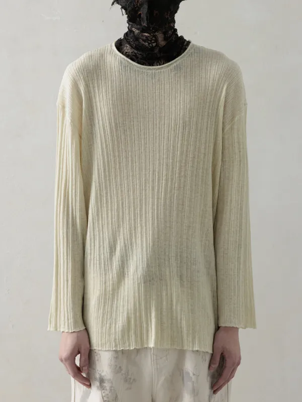 25SS｜Semi-sheer Dirt Knit (Beige) made by Professor E.