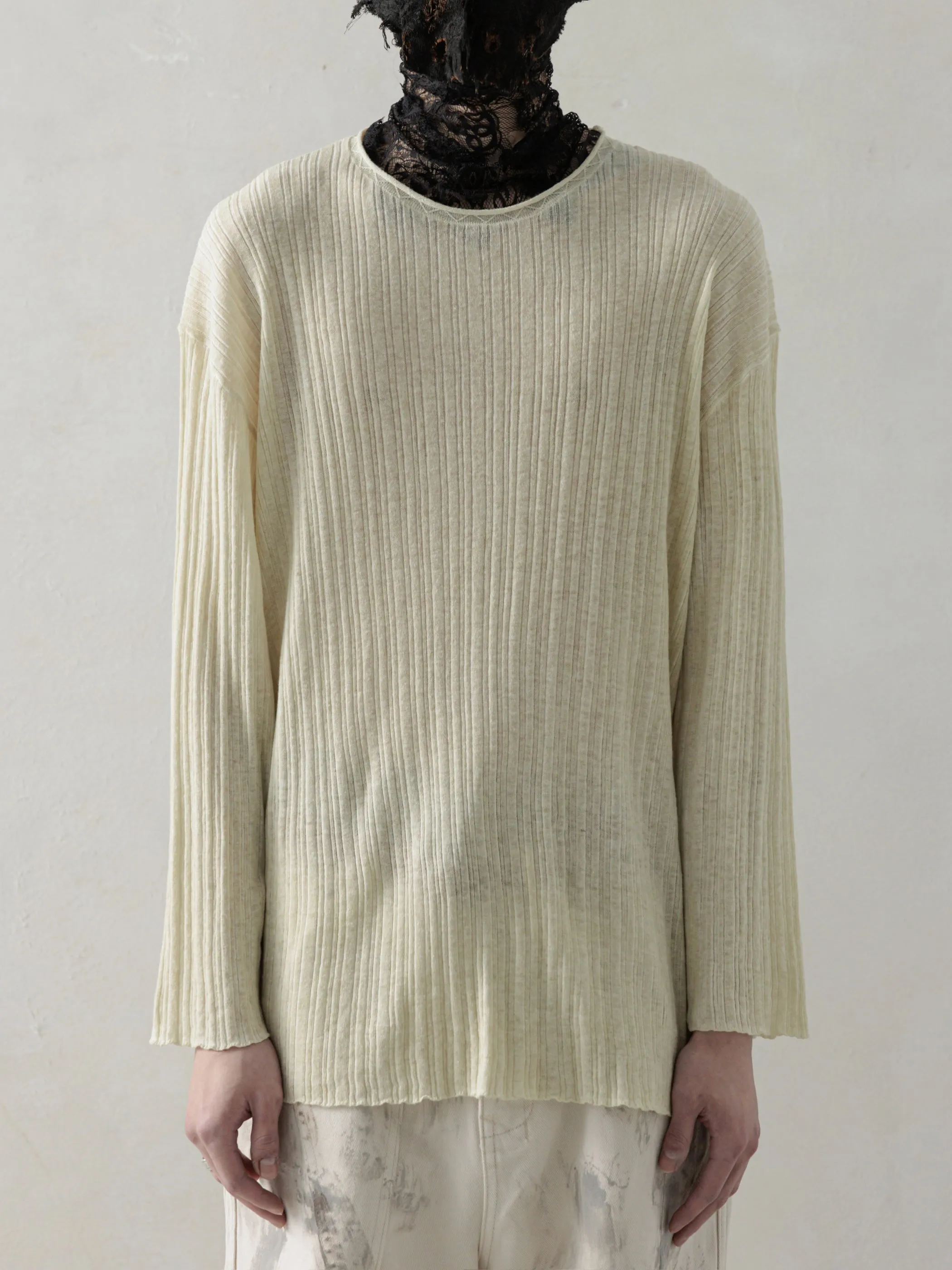 25SS|Semi-sheer Dirt Knit (Beige) sold by Professor E.