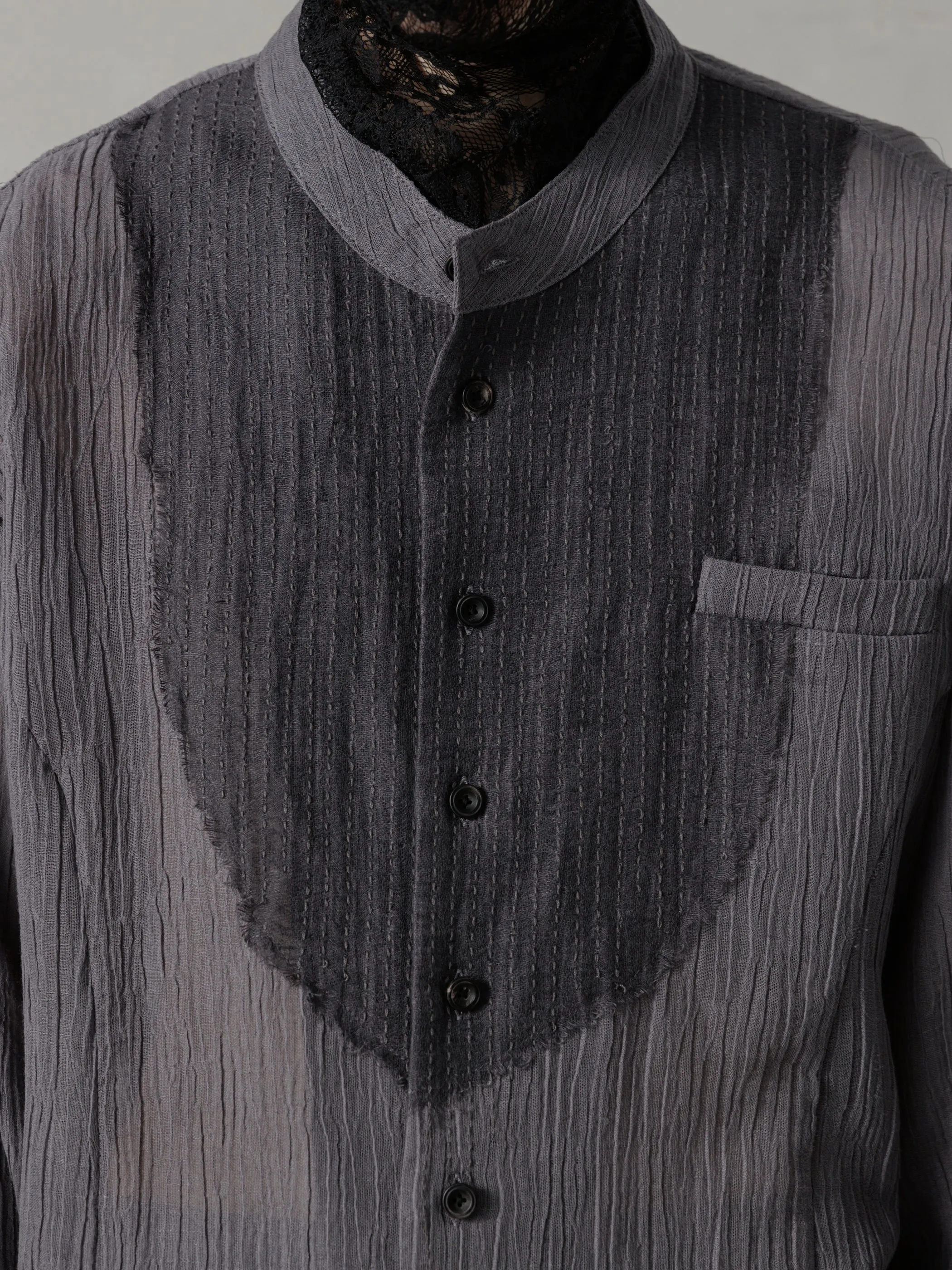 25SS|Prick Stitch Tunic (Grey) sold by Professor E. product image thumbnail 5