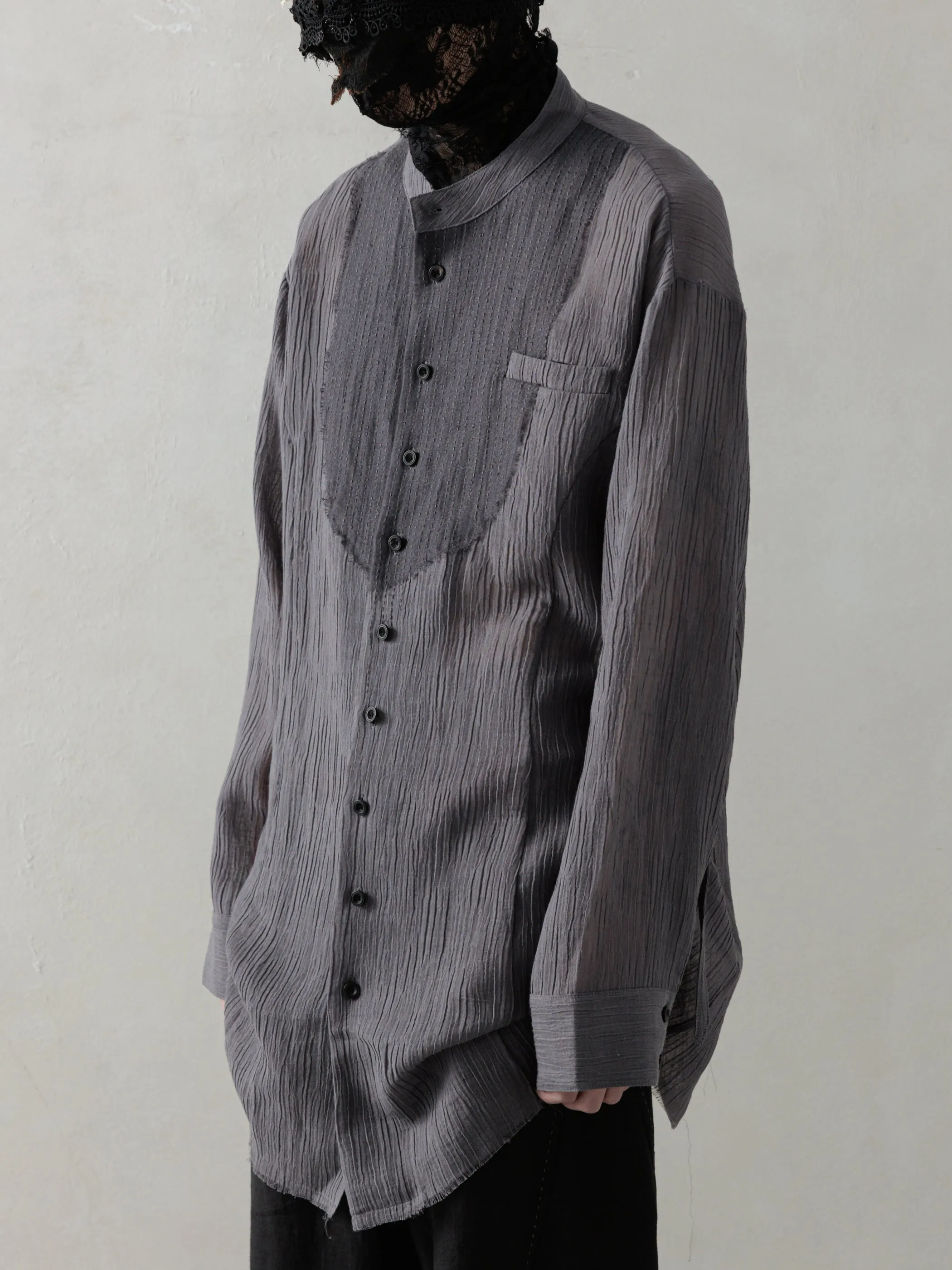 25SS|Prick Stitch Tunic (Grey) sold by Professor E. product image thumbnail 2
