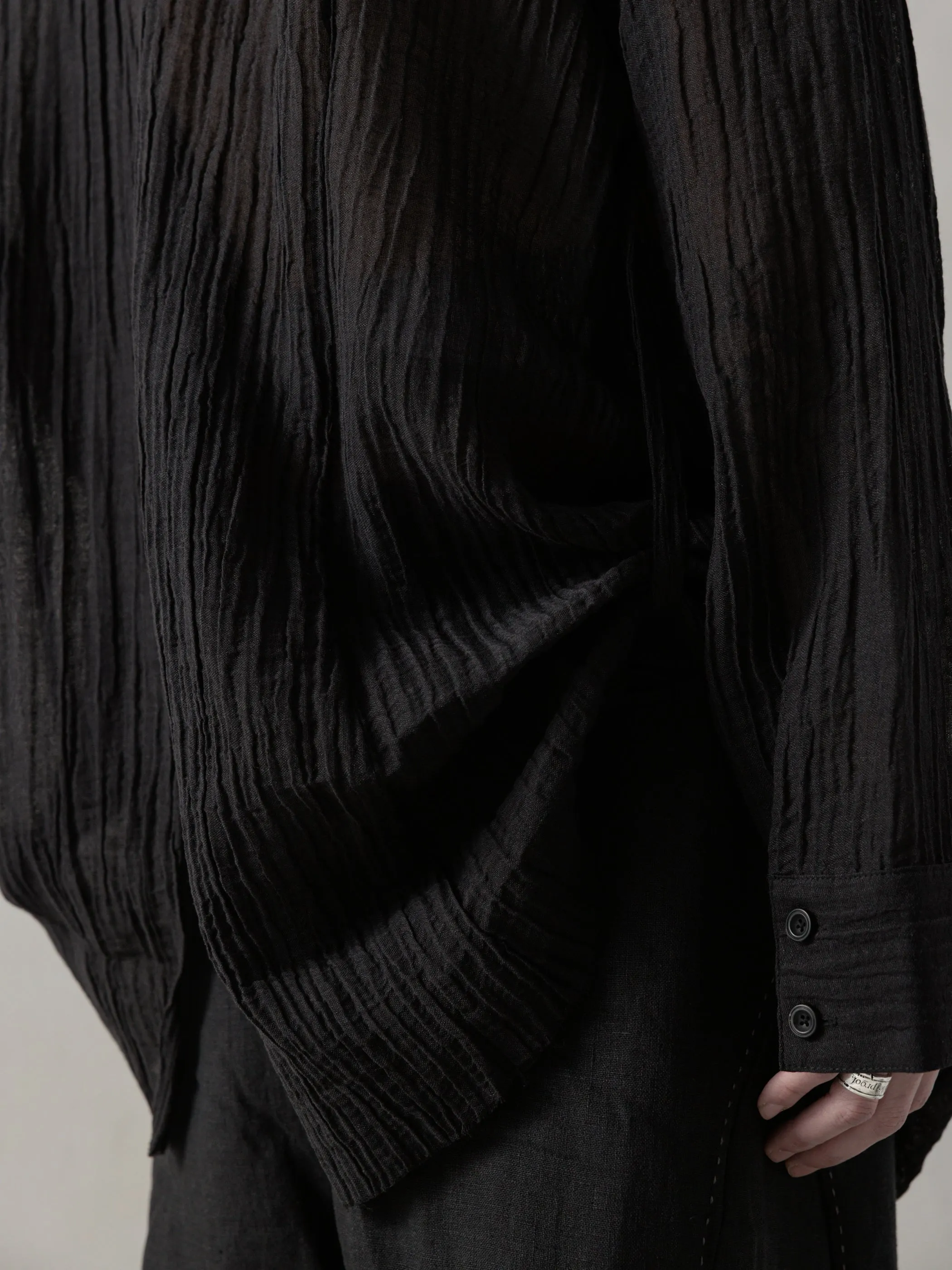 25SS|Prick Stitch Tunic (Black) sold by Professor E. product image thumbnail 4