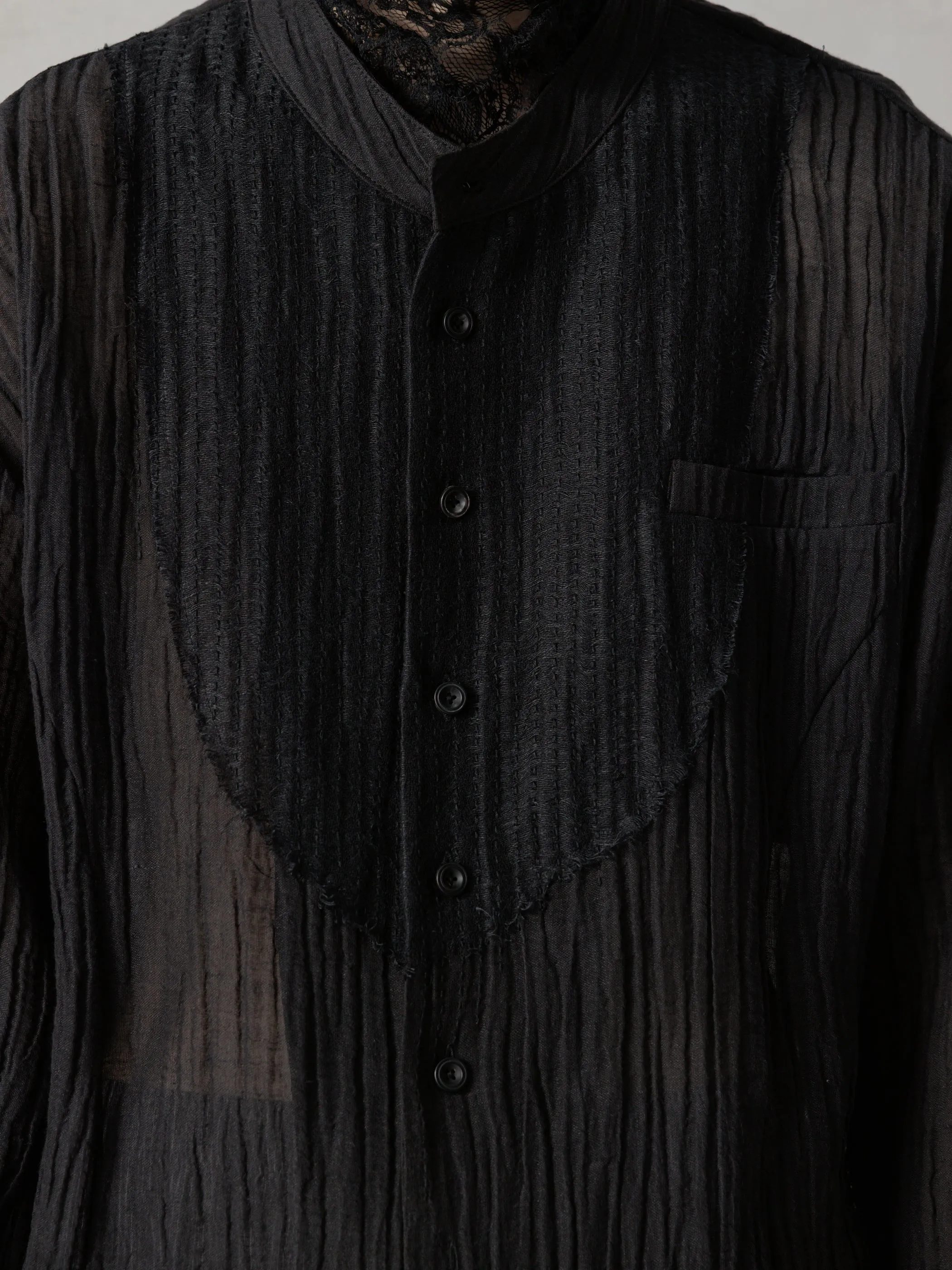 25SS|Prick Stitch Tunic (Black) sold by Professor E. product image thumbnail 5