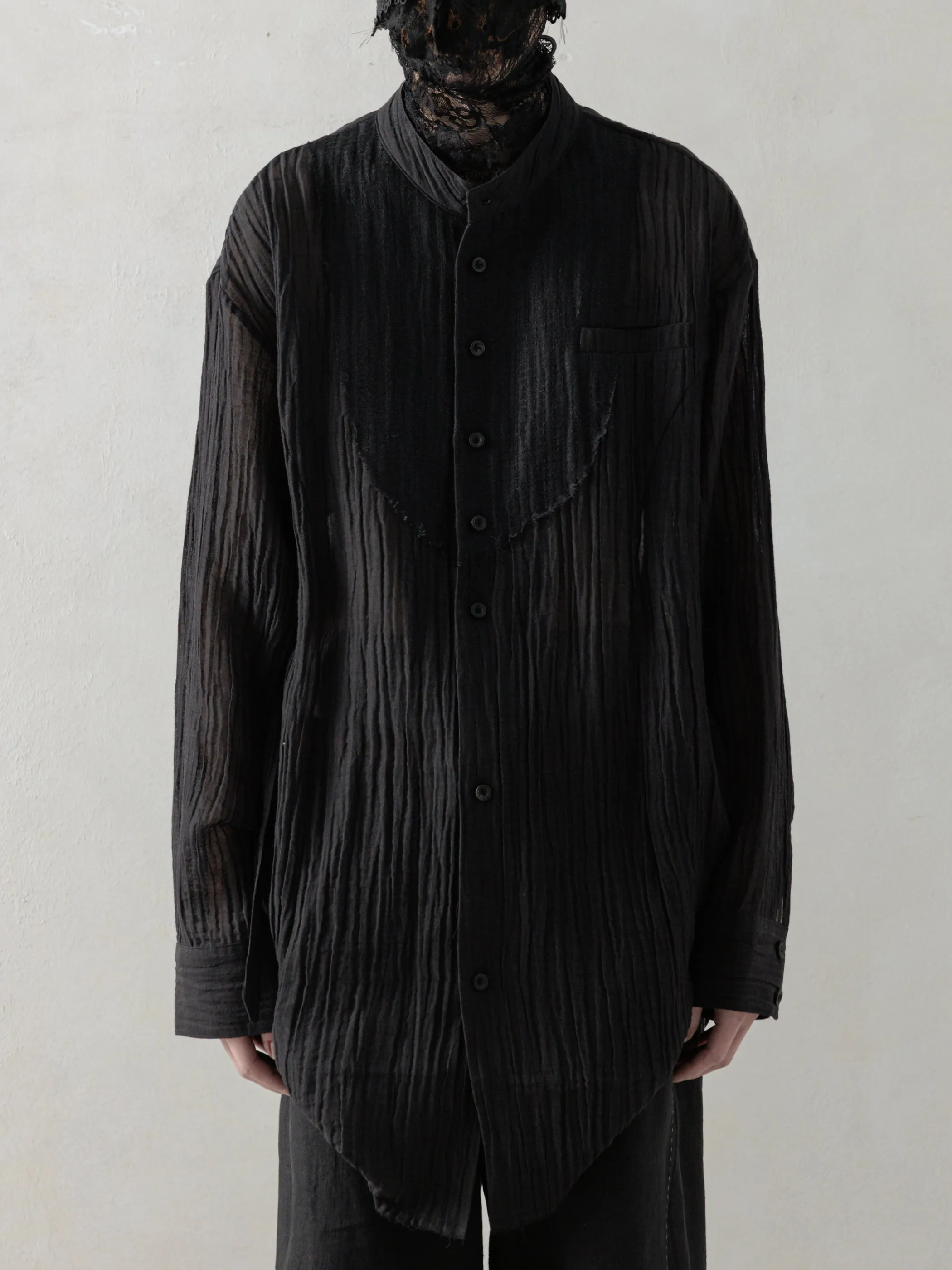 25SS|Prick Stitch Tunic (Black) sold by Professor E.