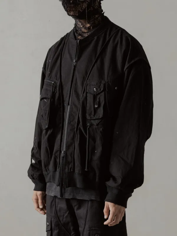 24FW|Parachute Cargo Bomber (Black) made by Professor E.