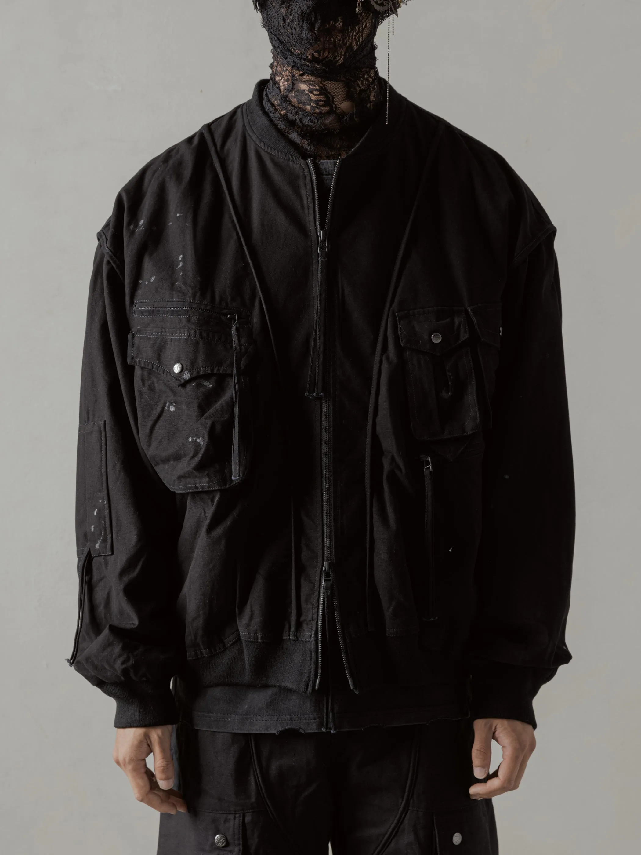 24FW|Parachute Cargo Bomber (Black) sold by Professor E. product image thumbnail 2