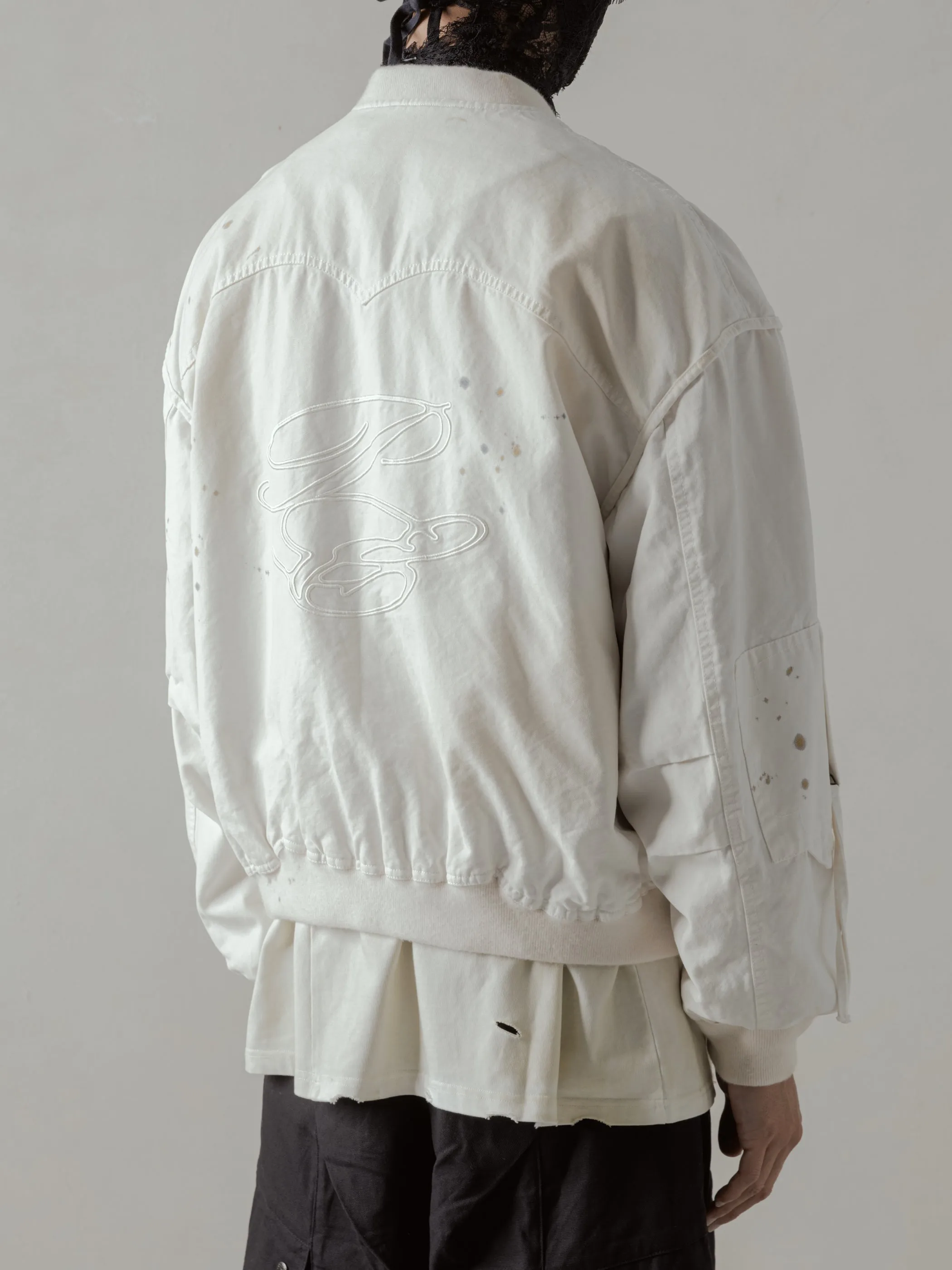 24FW|Parachute Cargo Bomber (Beige) sold by Professor E. product image thumbnail 3