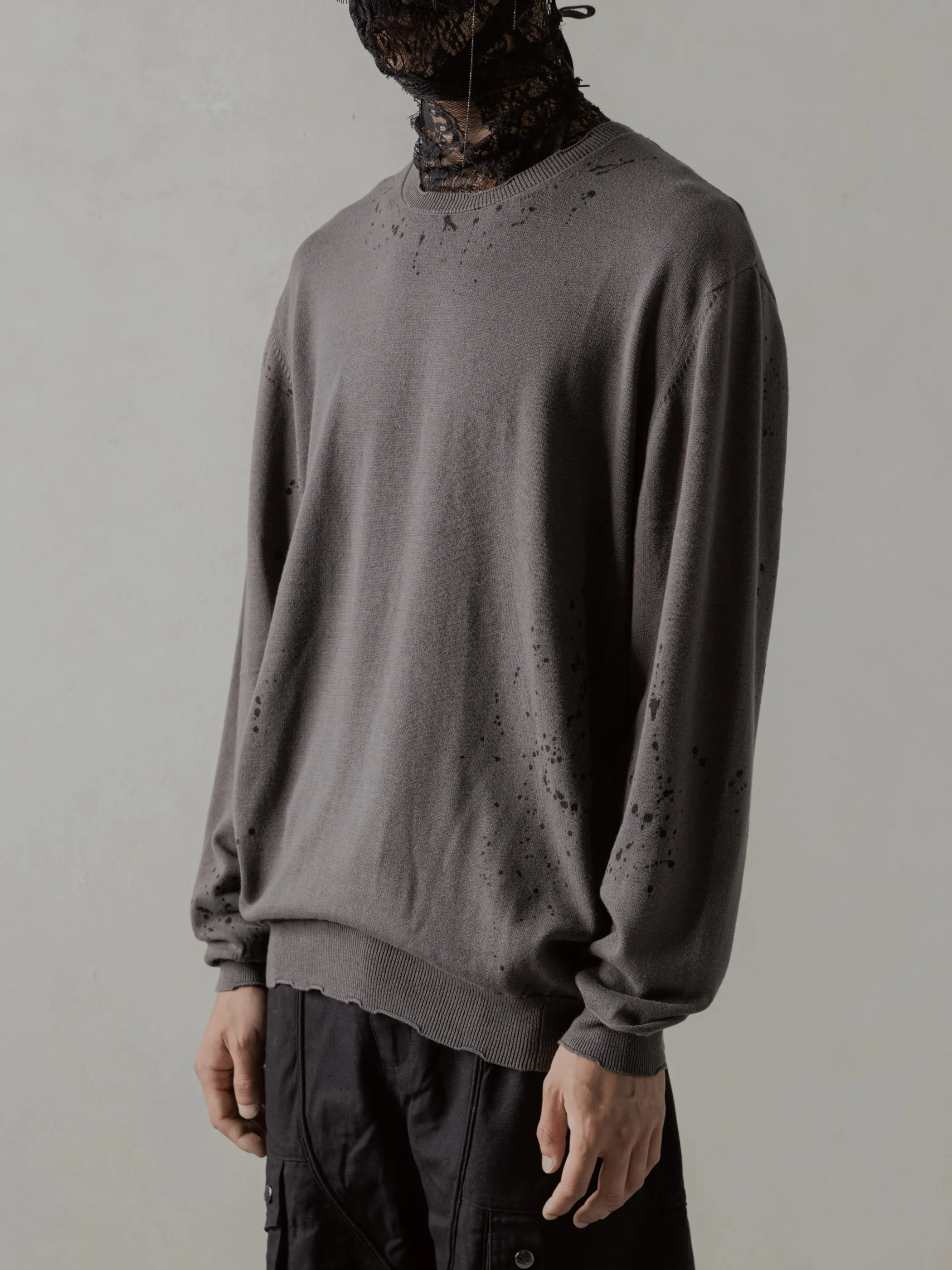 24FW|Tainted Knit (Grey) sold by Professor E. product image thumbnail 2