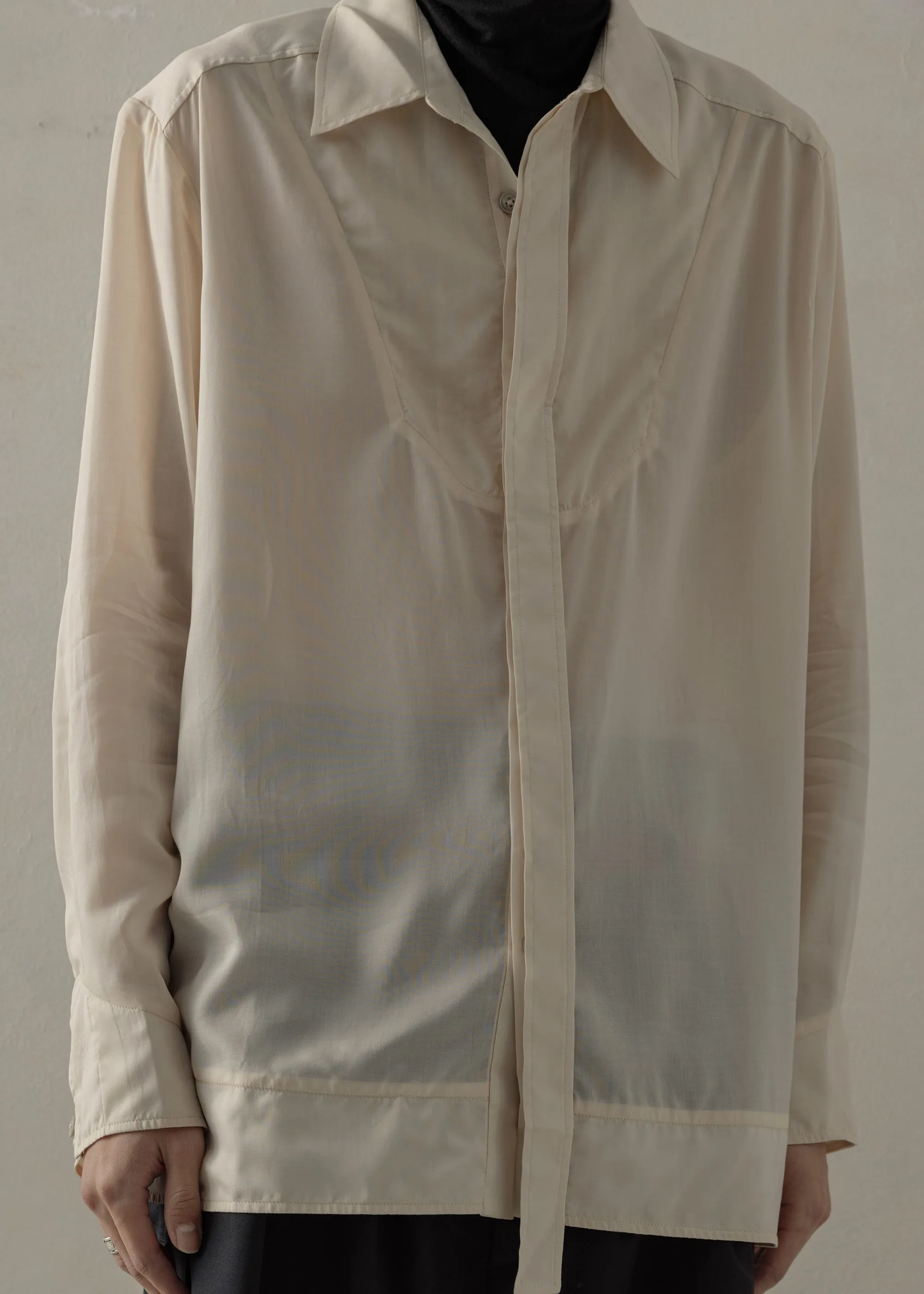 24SS|Translucent Tunic (Beige) sold by Professor E. product image thumbnail 3
