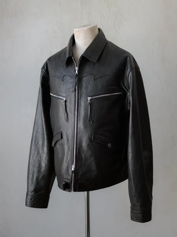 Forgotten Materials|Cyclist Leather Jacket made by Professor E.