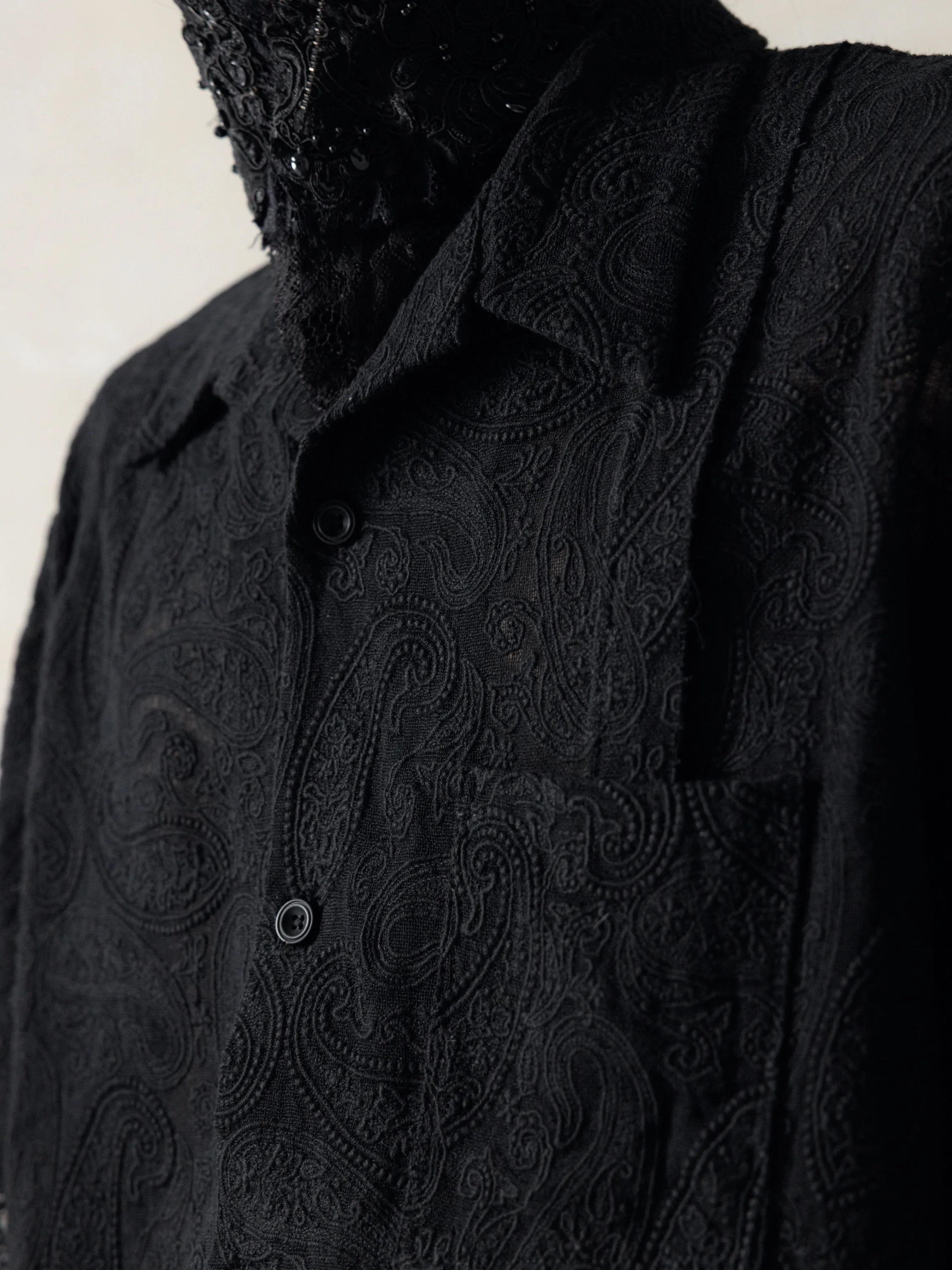 25SS|Lace Shirt (Black) sold by Professor E. product image thumbnail 4