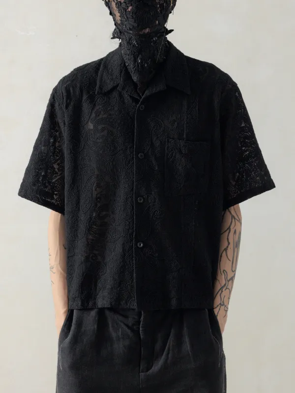 25SS｜Lace Shirt (Black) made by Professor E.