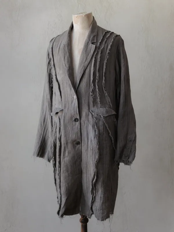 Forgotten Materials WMS|Fractured Linen Coat made by Professor E.