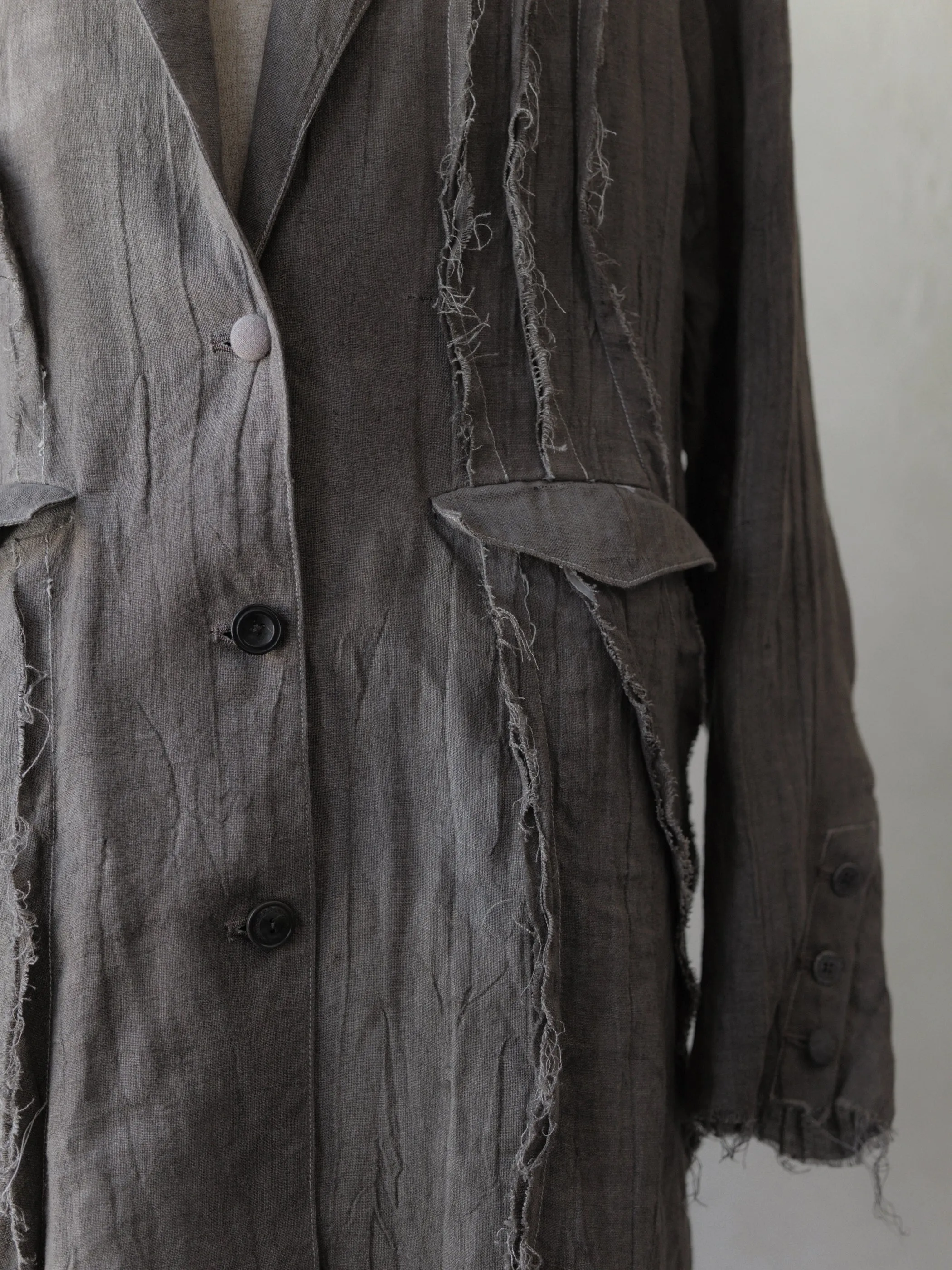 Forgotten Materials WMS|Fractured Linen Coat sold by Professor E. product image thumbnail 3