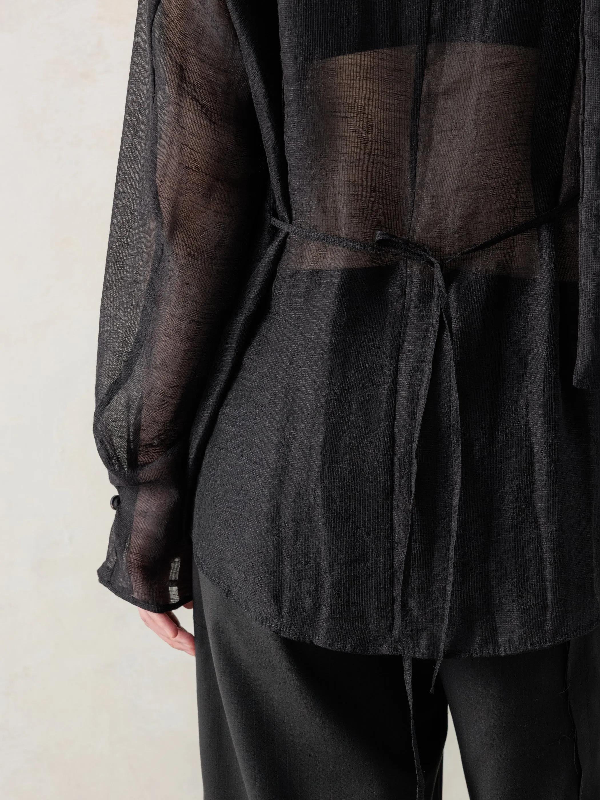 26SS WMS|Semi-Sheer Shirt (Black) sold by Professor E. product image thumbnail 5