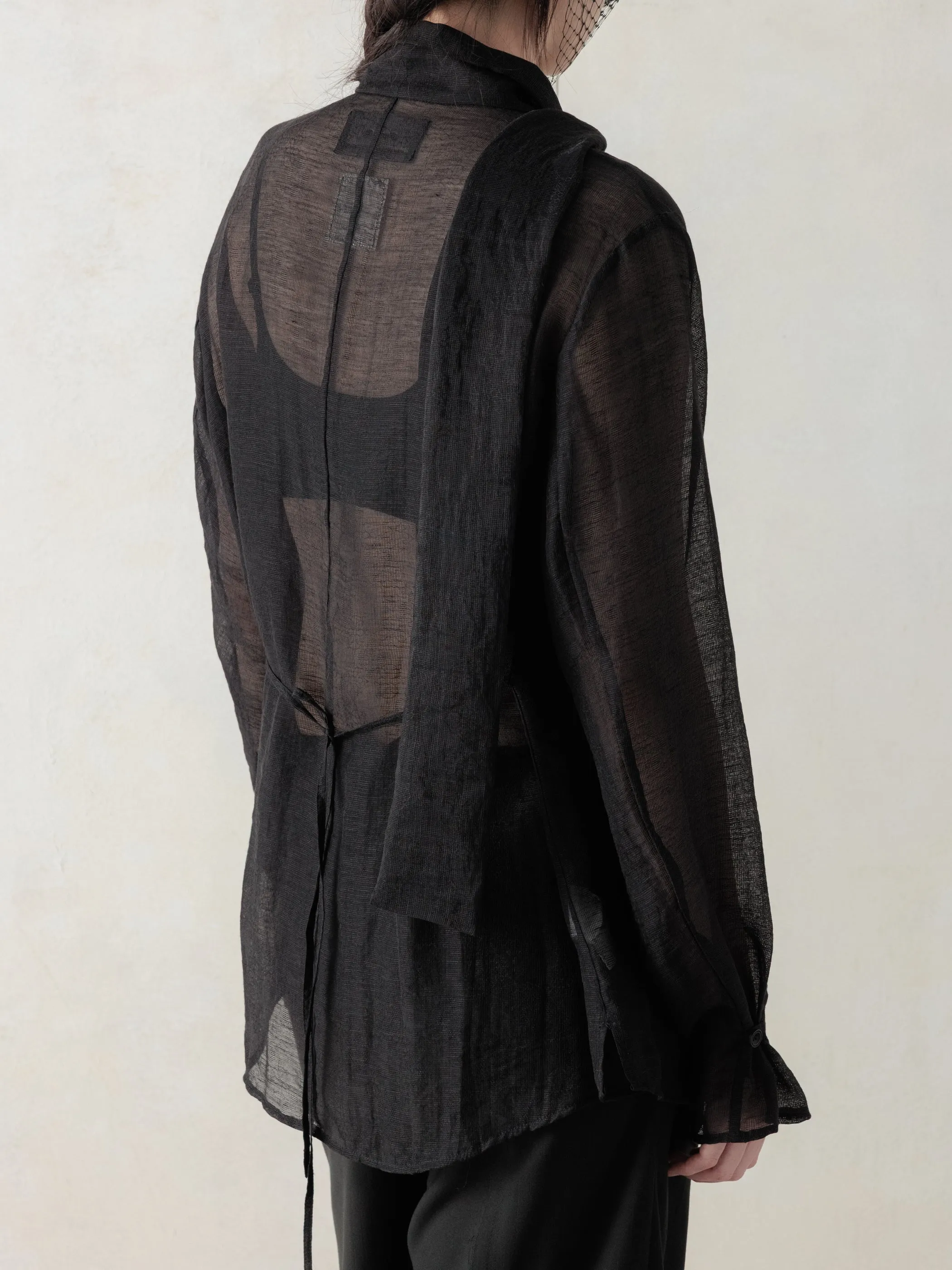 26SS WMS|Semi-Sheer Shirt (Black) sold by Professor E. product image thumbnail 3