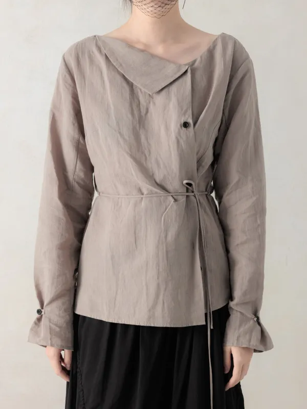26SS WMS|Side Button Shirt (Grey) made by Professor E.